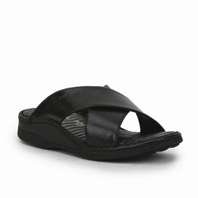 Healers Casual Slippers For Men (Black) 2191-700 By Liberty