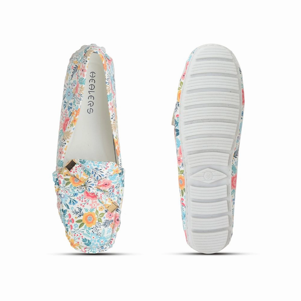 Healers Casual White Loafers For Women GI-VG-12 By Liberty