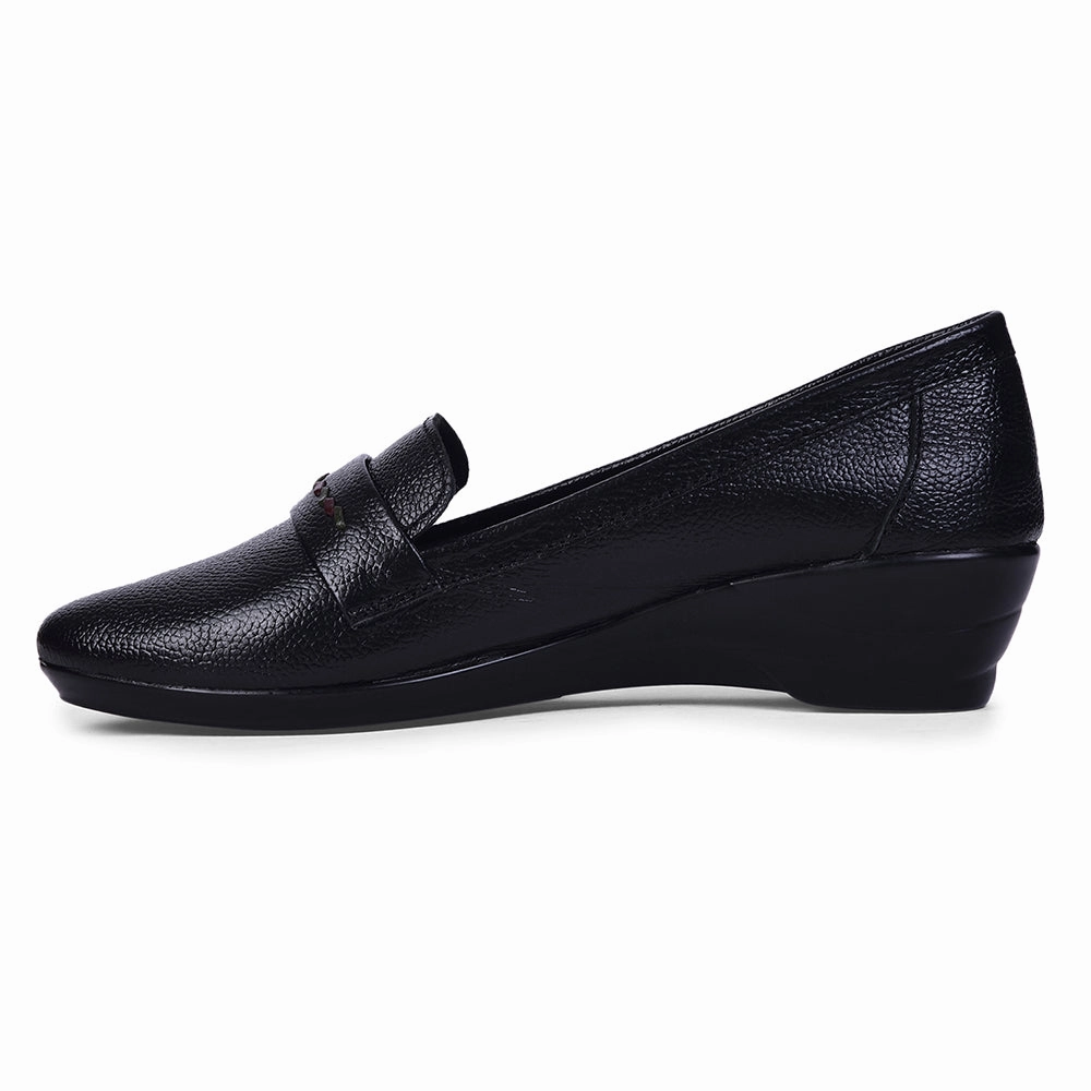 Healers Formal Black Wedge Heel Ballerina For Women T840-02 By Liberty