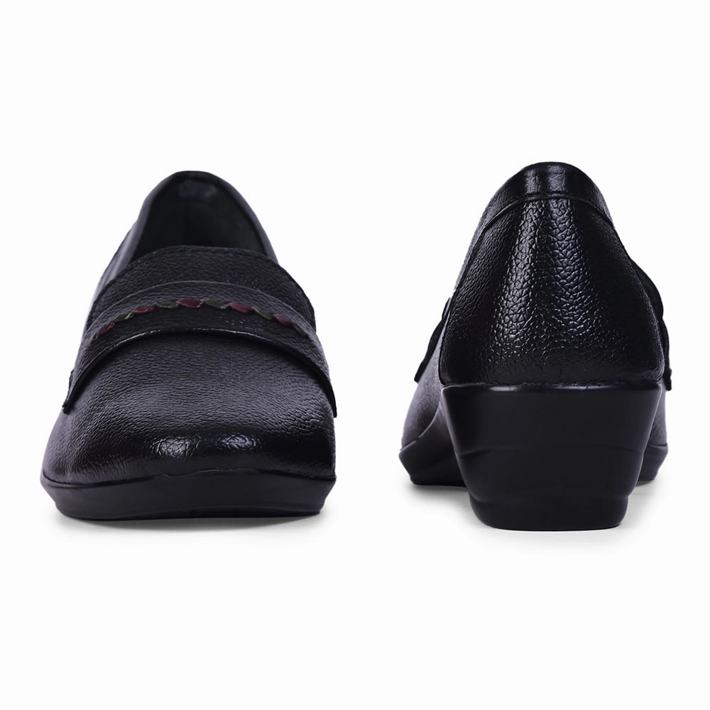 Healers Formal Black Wedge Heel Ballerina For Women T840-02 By Liberty