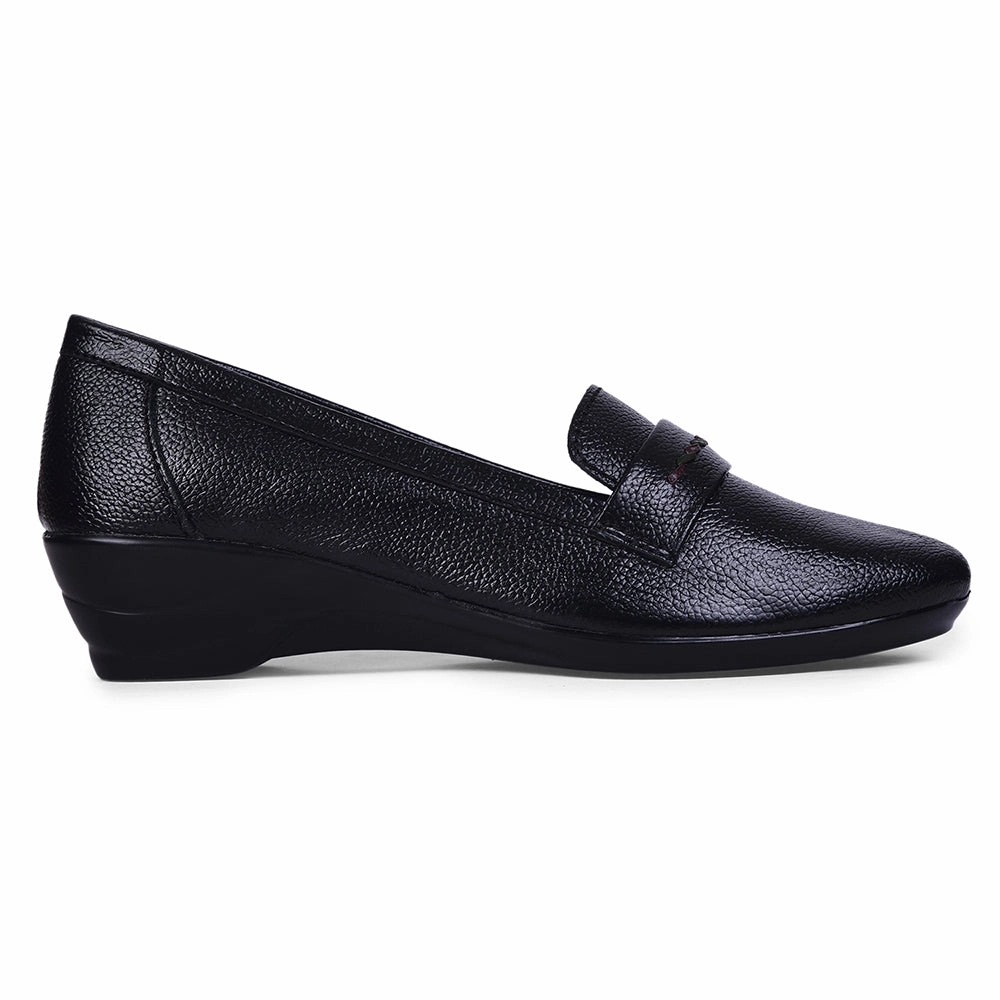 Healers Formal Black Wedge Heel Ballerina For Women T840-02 By Liberty