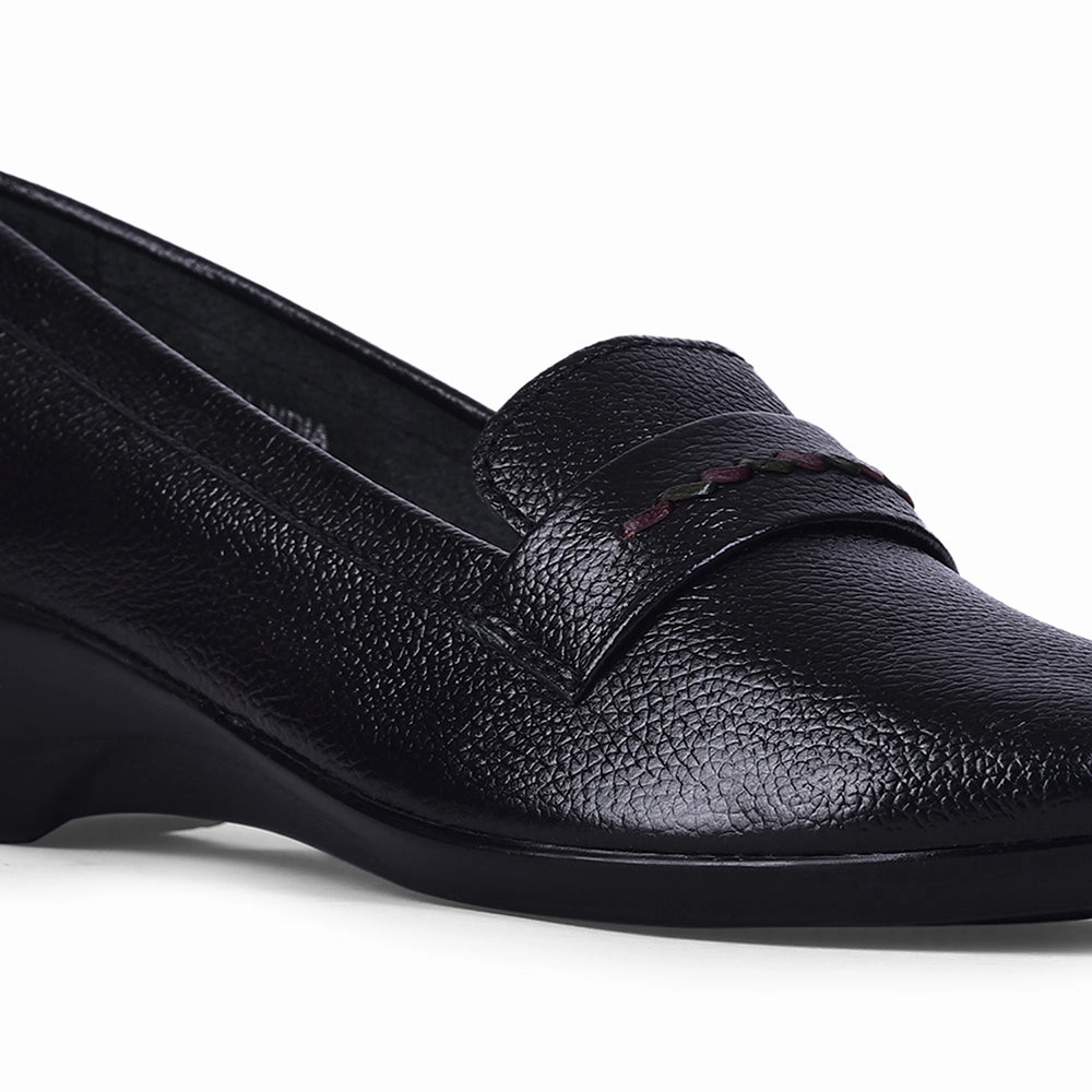 Healers Formal Black Wedge Heel Ballerina For Women T840-02 By Liberty