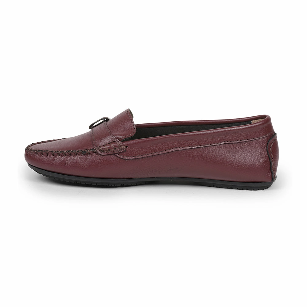 Healers Red Casual Loafers For Women GI-SML-01 By Liberty