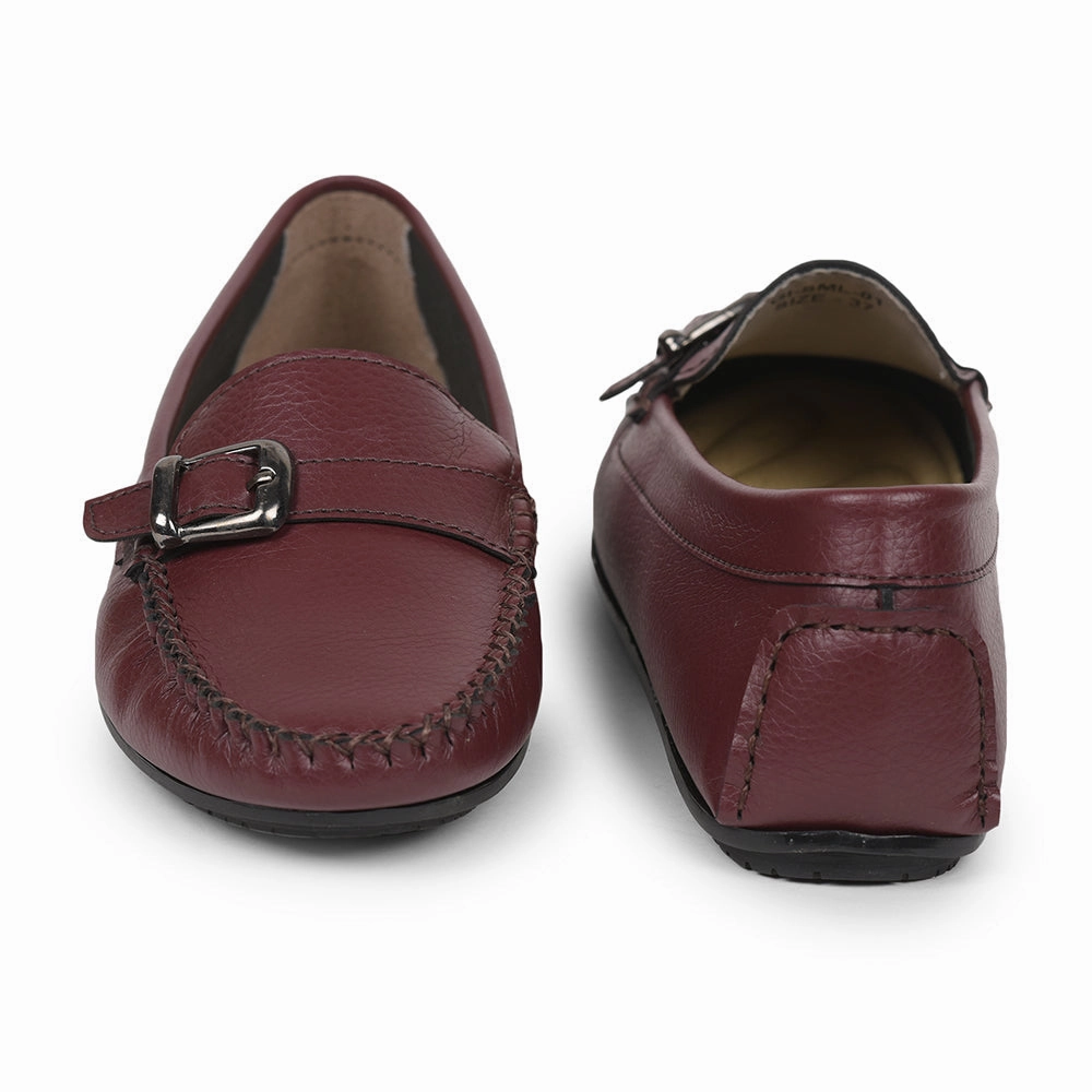 Healers Red Casual Loafers For Women GI-SML-01 By Liberty
