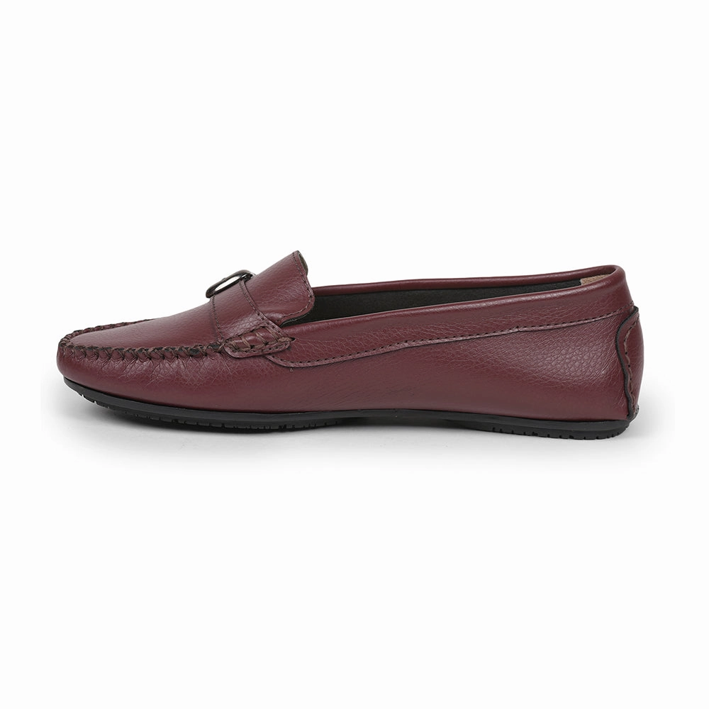 Healers Red Casual Loafers For Women GI-SML-01 By Liberty