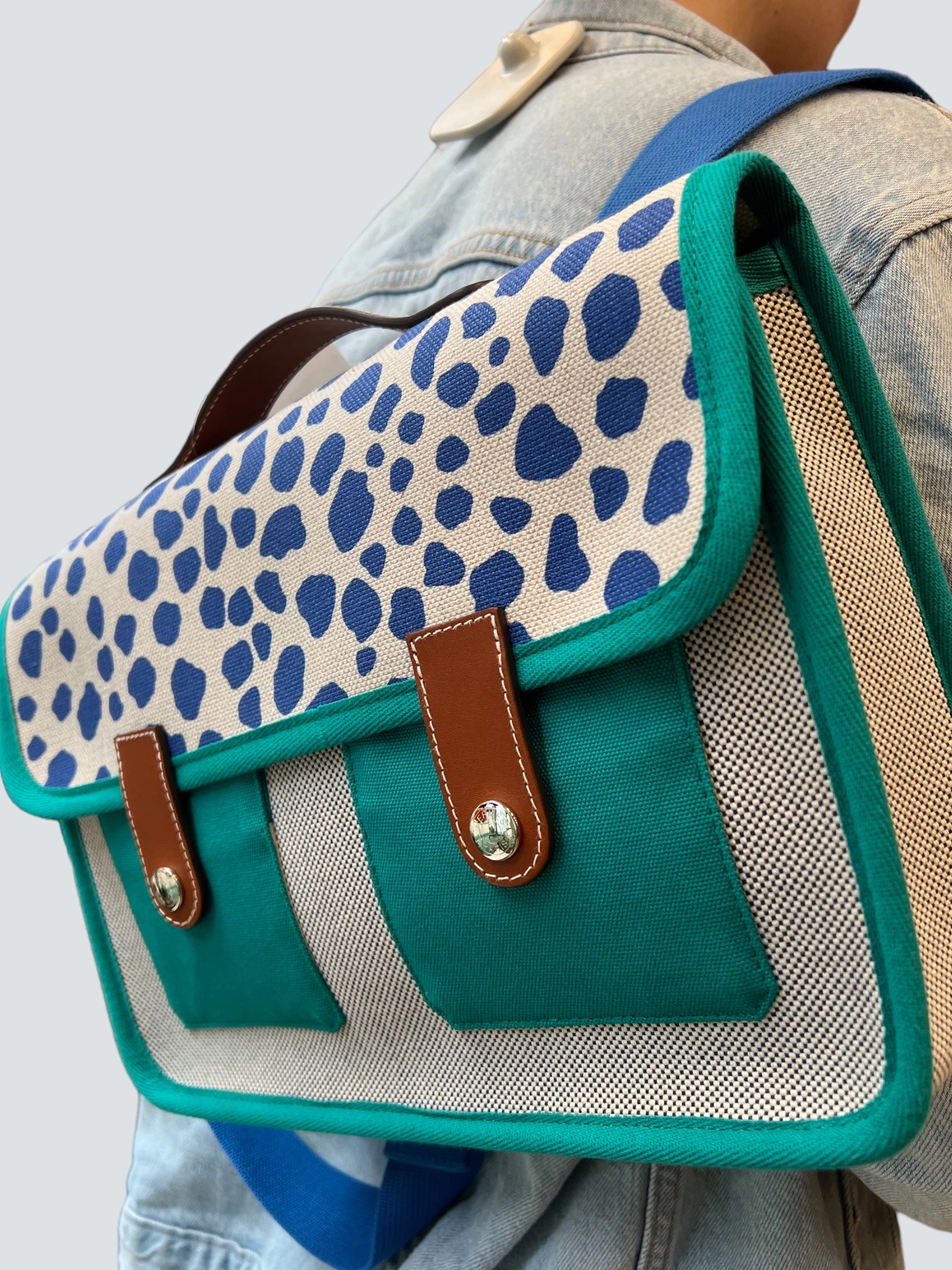 Hermes Small Multi Colour Canvas Jungle Backpack
