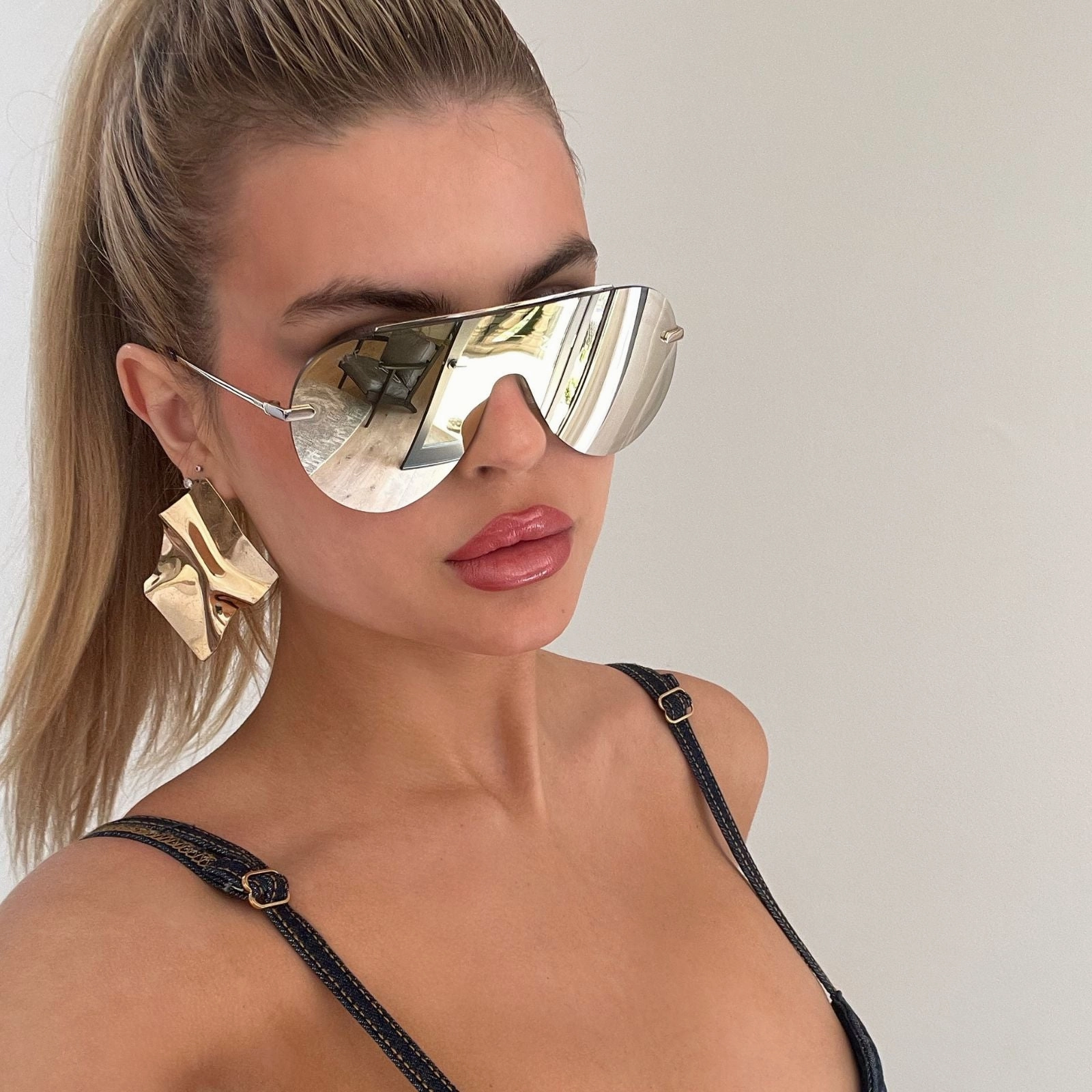 IMANI - GOLD   BRILLIANT GOLD MIRROR SUNGLASSES