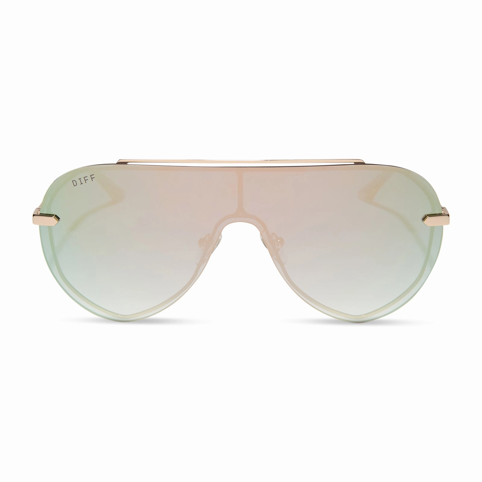 IMANI - GOLD   COOL MATCHA MIRROR SUNGLASSES