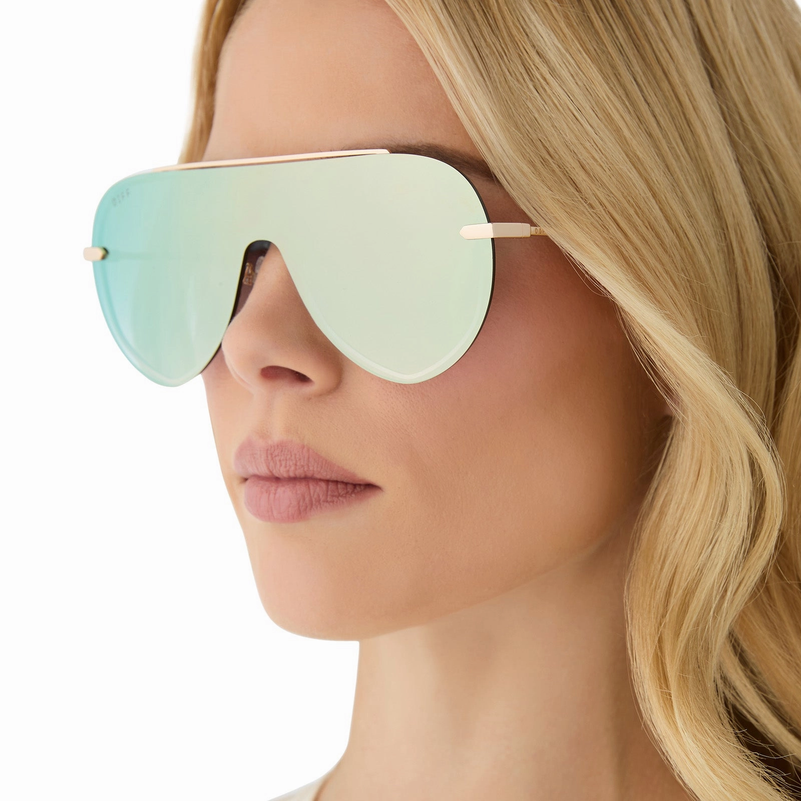 IMANI - GOLD   COOL MATCHA MIRROR SUNGLASSES