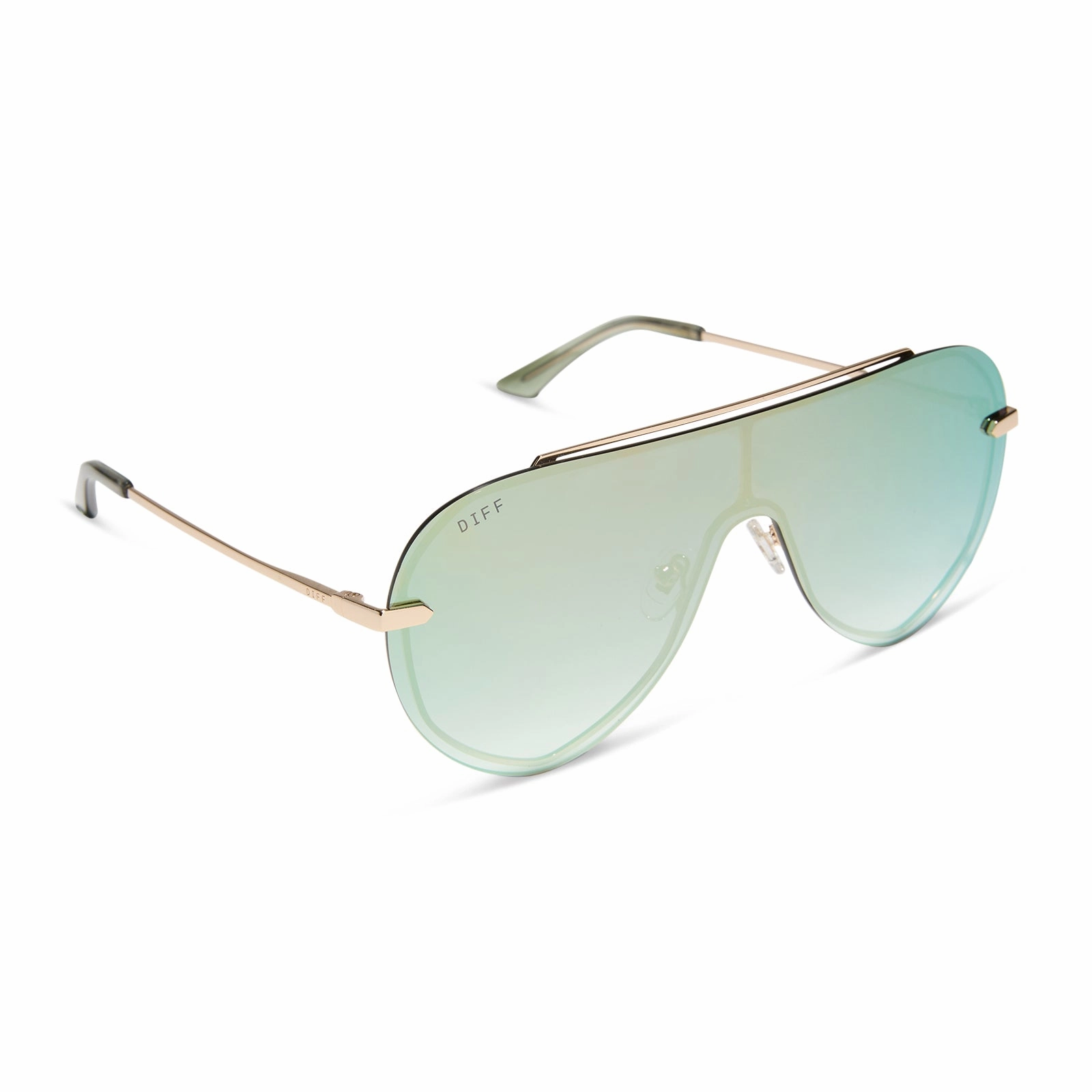 IMANI - GOLD   COOL MATCHA MIRROR SUNGLASSES