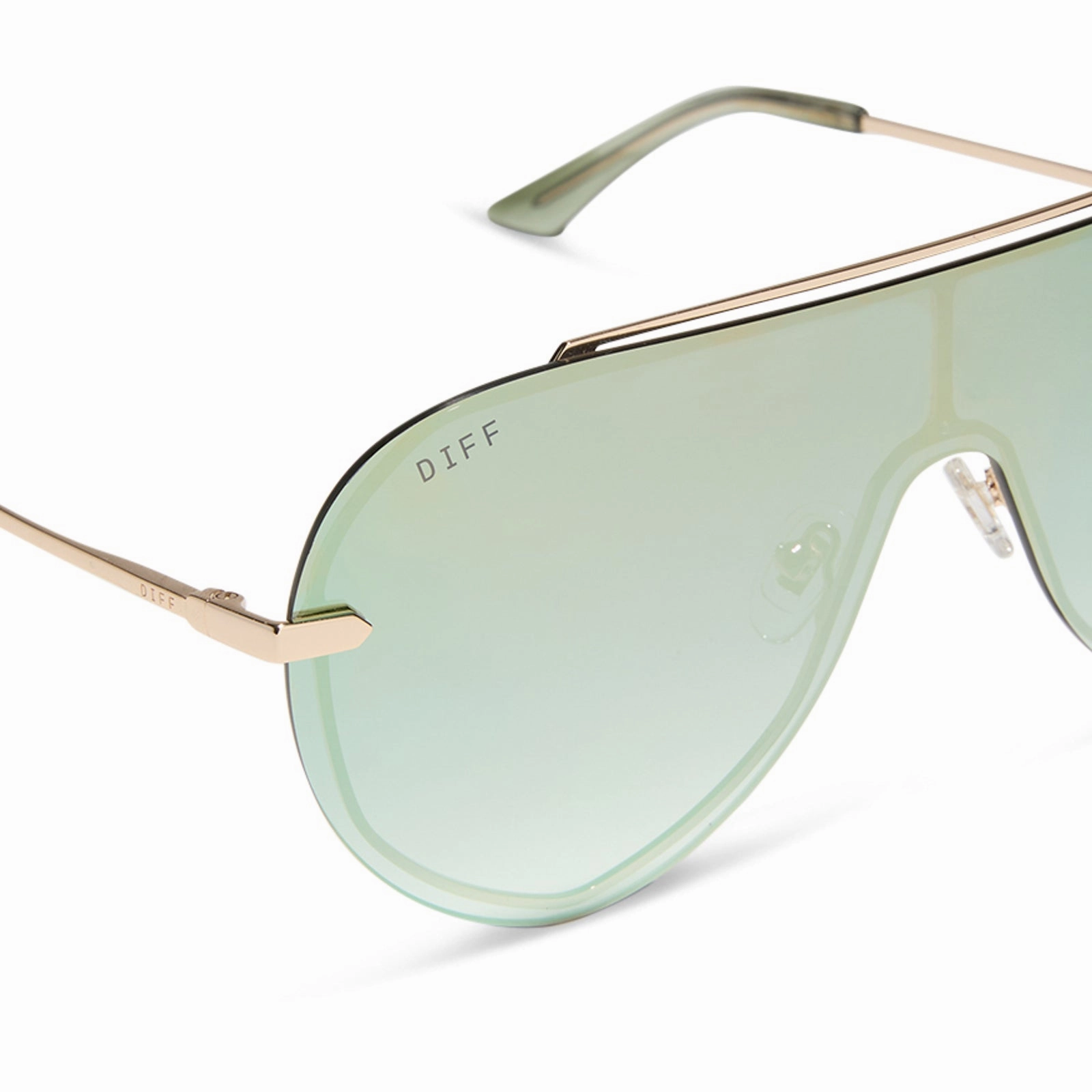 IMANI - GOLD   COOL MATCHA MIRROR SUNGLASSES