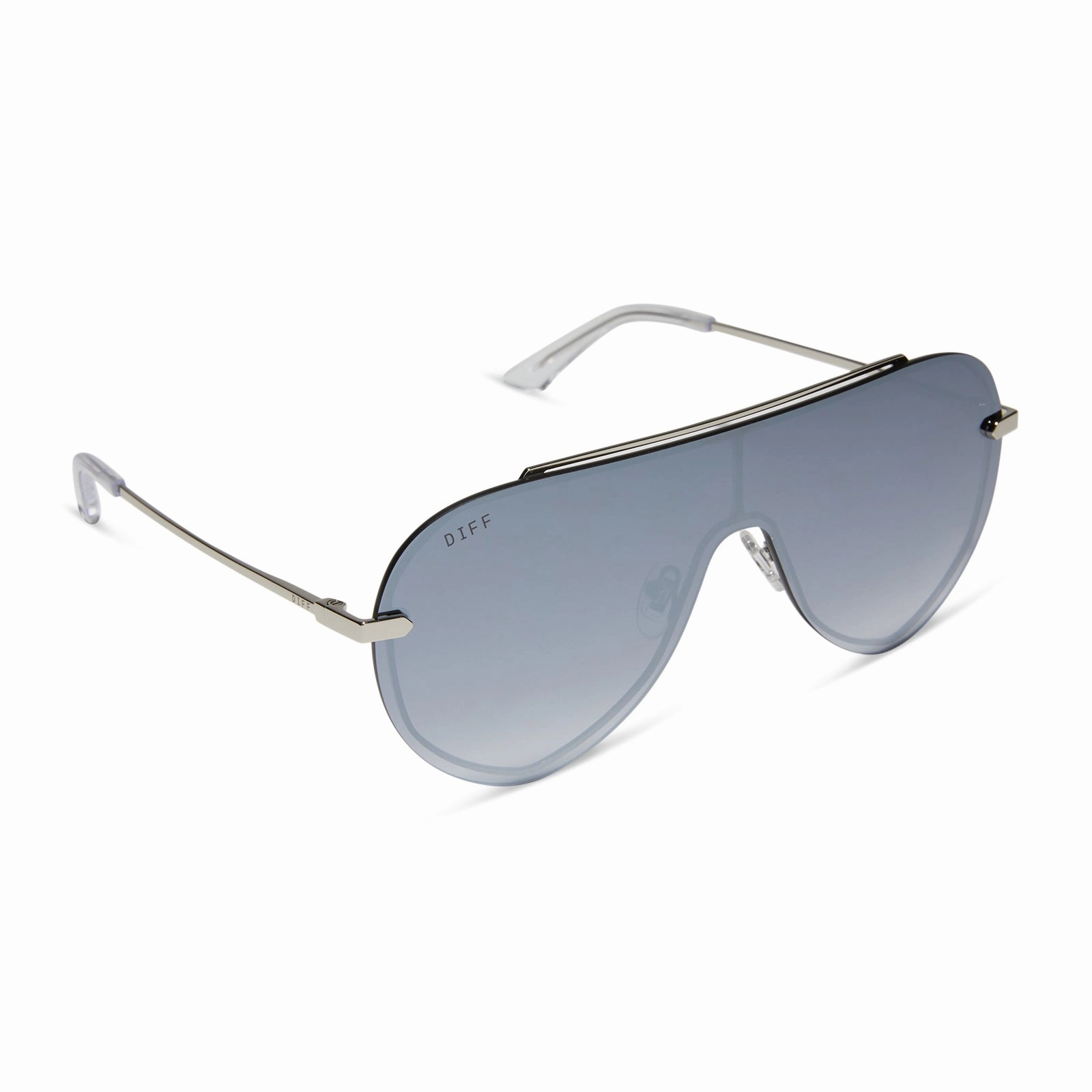 IMANI - SILVER   GREY GRADIENT WITH SILVER FLASH SUNGLASSES