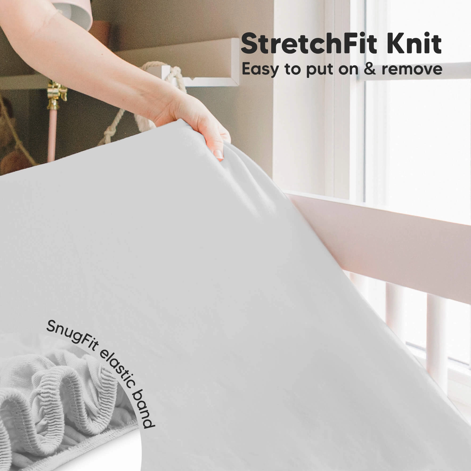 Isla Fitted Crib Sheets (French Gray)