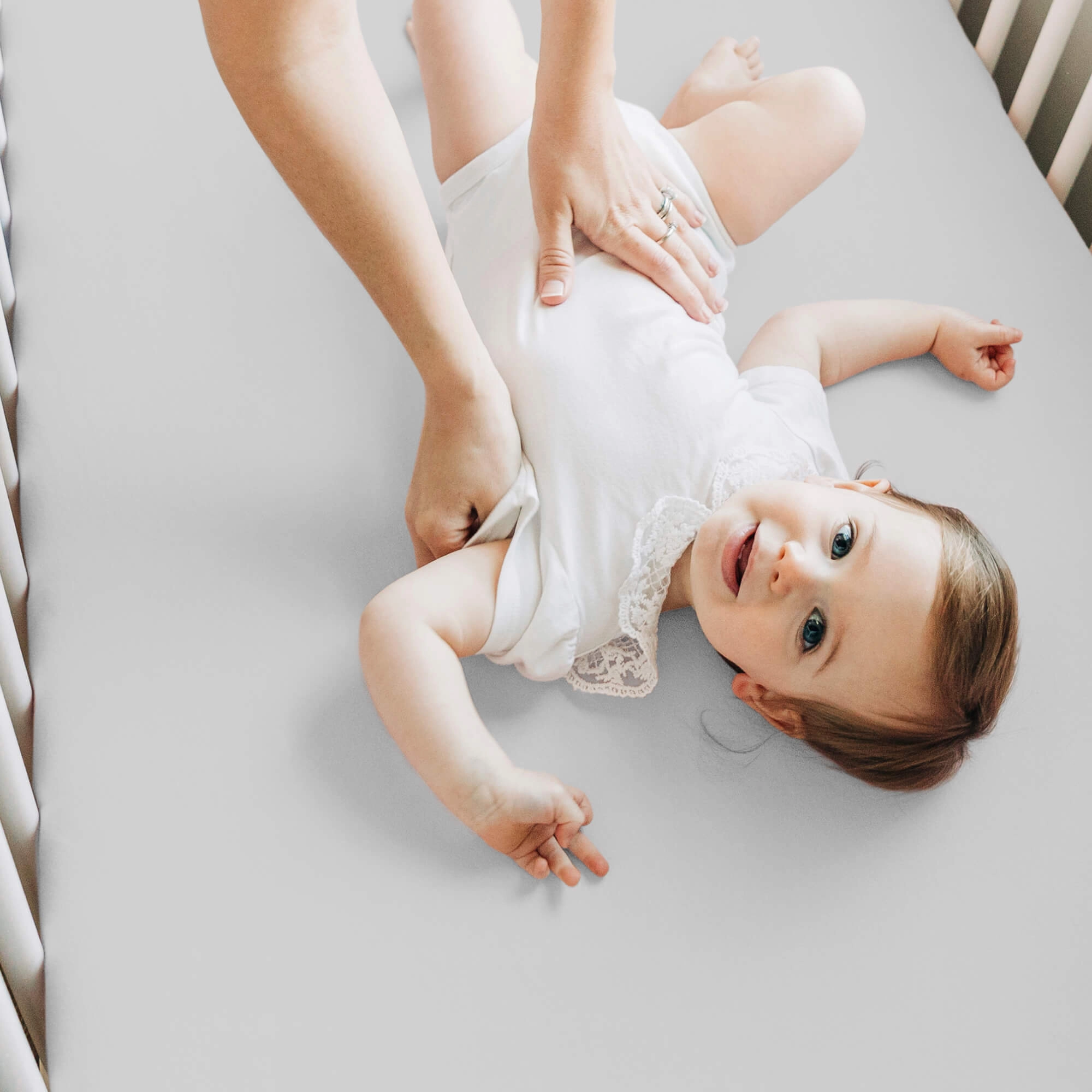 Isla Fitted Crib Sheets (French Gray)