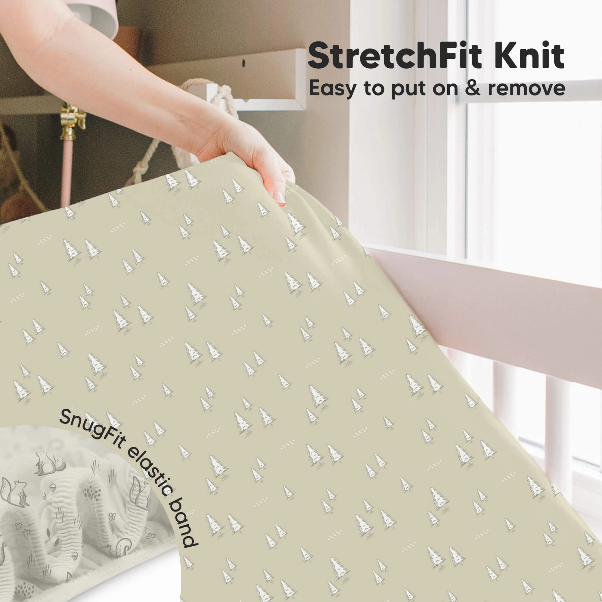 Isla Fitted Crib Sheets (Pine Grove)