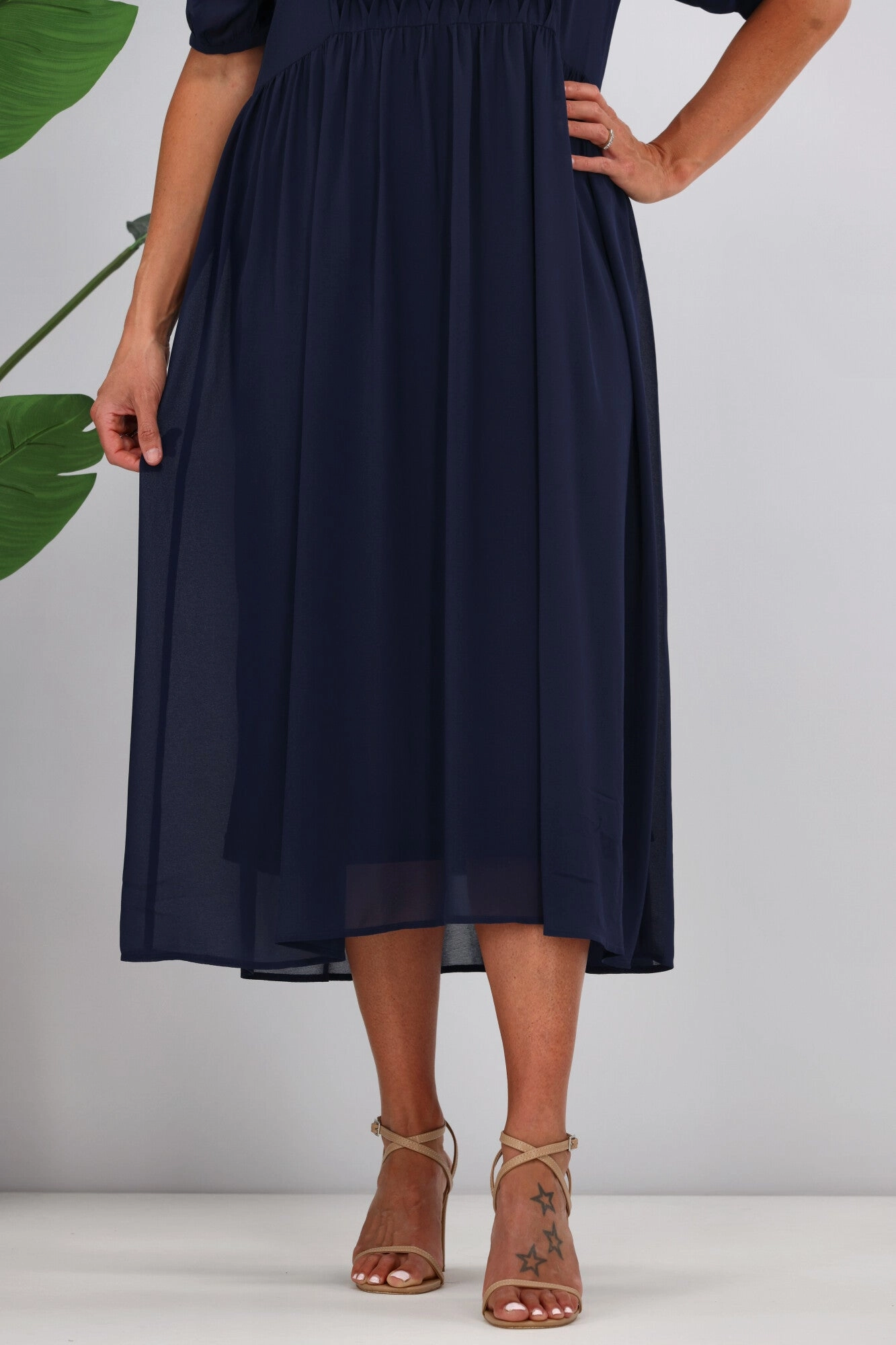 Jane James Jasmine Smocking Front Dress Midnight