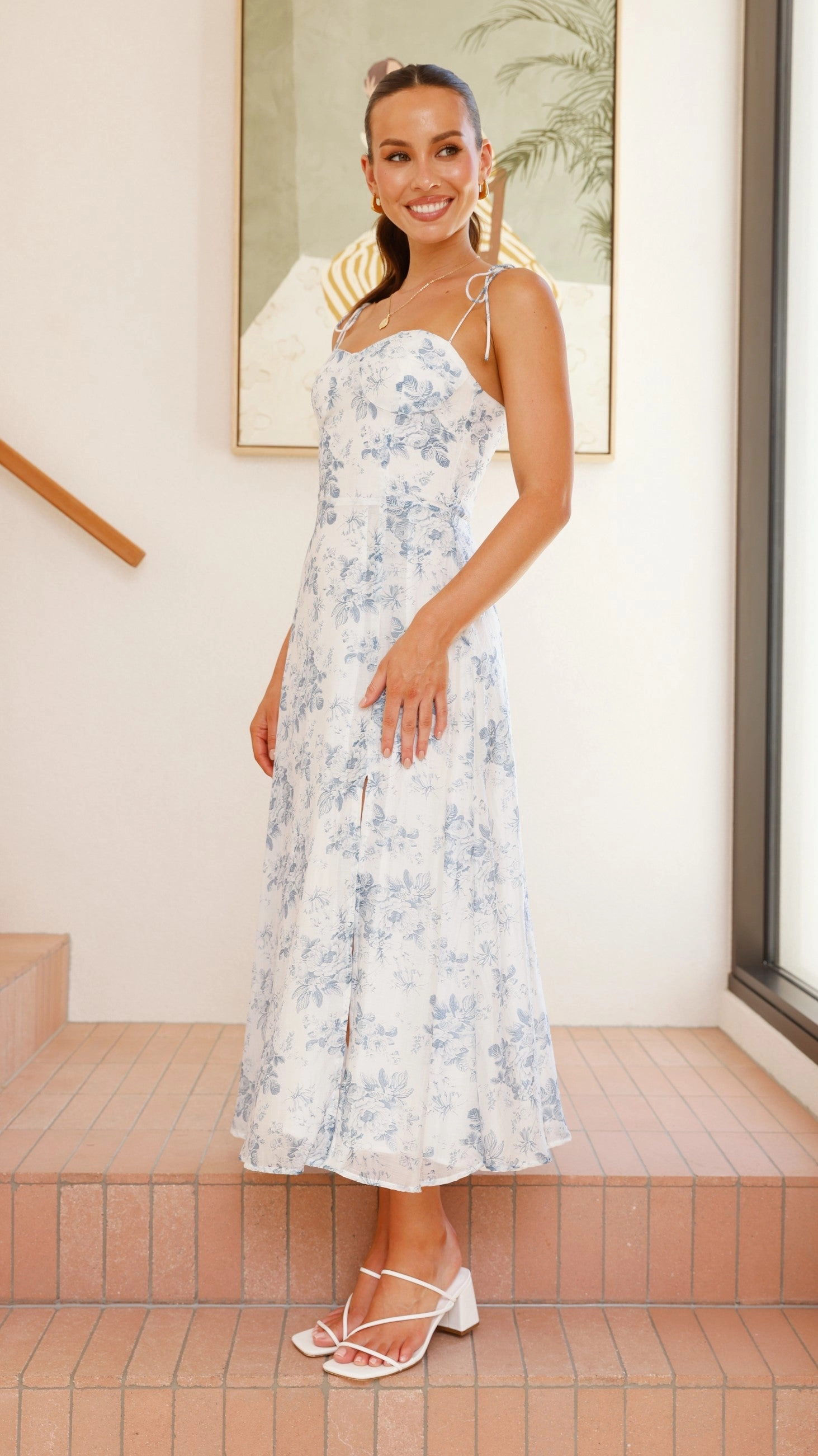 Kristy Maxi Dress - Blue Floral