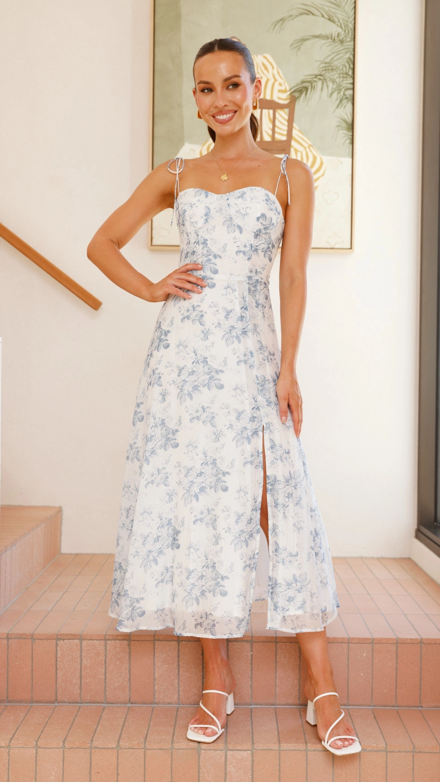 Kristy Maxi Dress - Blue Floral