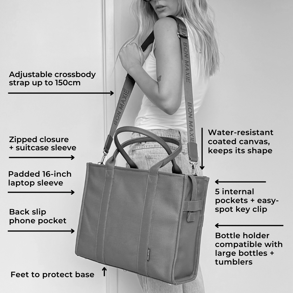 Large Bon Vivant Structured Tote Bag -- Tan Leopard