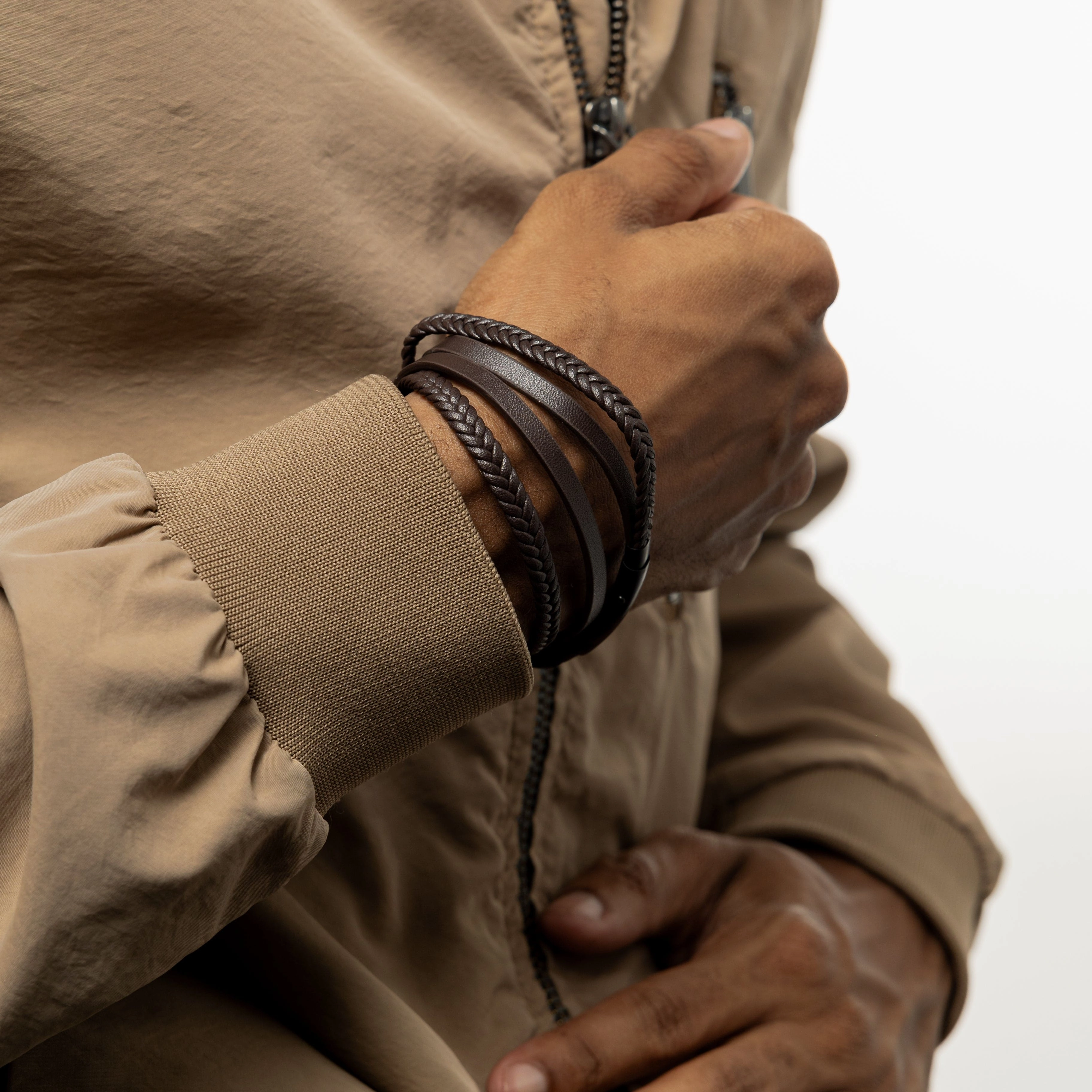 Layered Leather Bracelet | Men