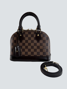 Louis Vuitton Damier Ebene Canvas Alma BB - Initialled LR
