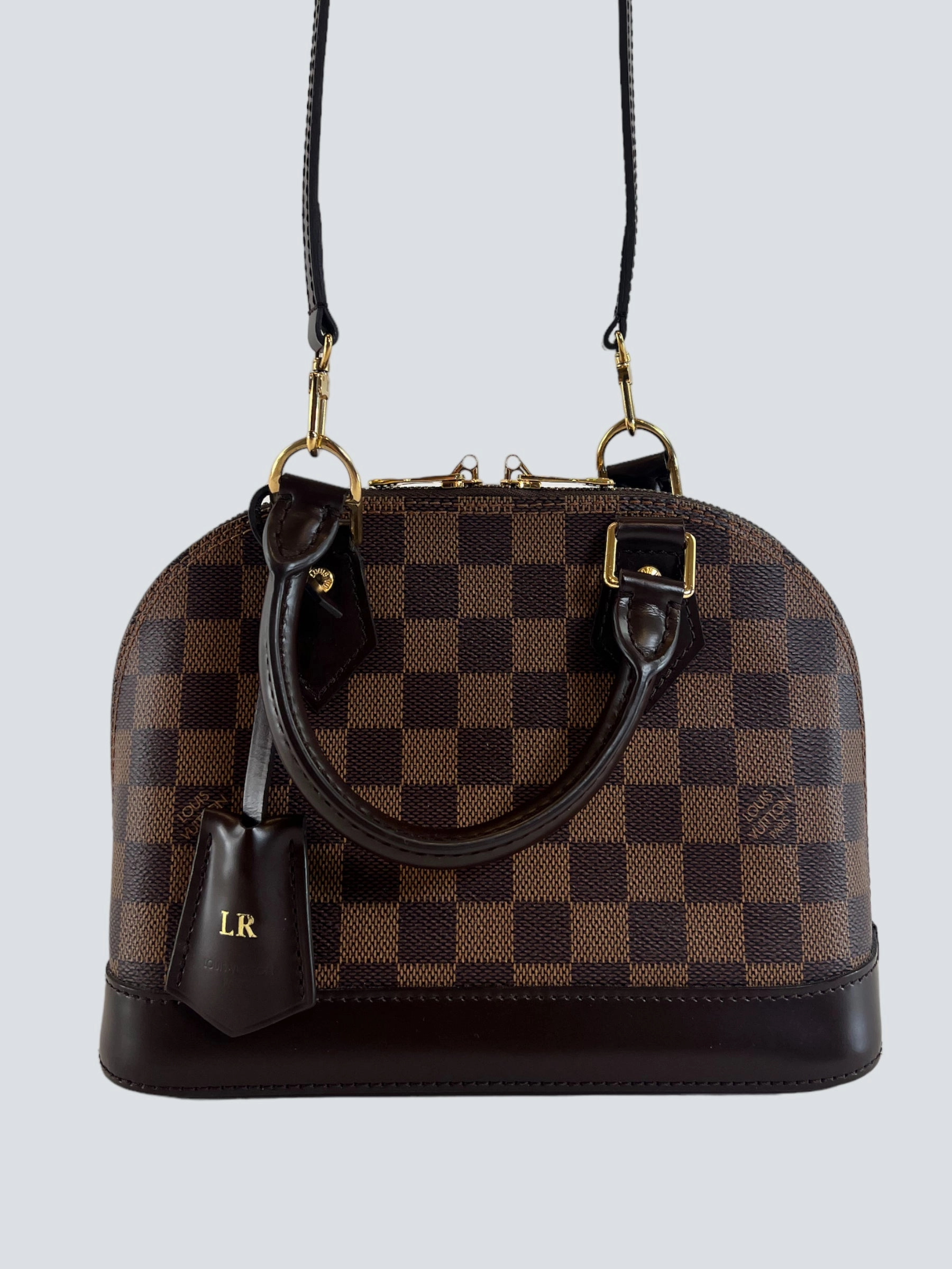 Louis Vuitton Damier Ebene Canvas Alma BB - Initialled LR