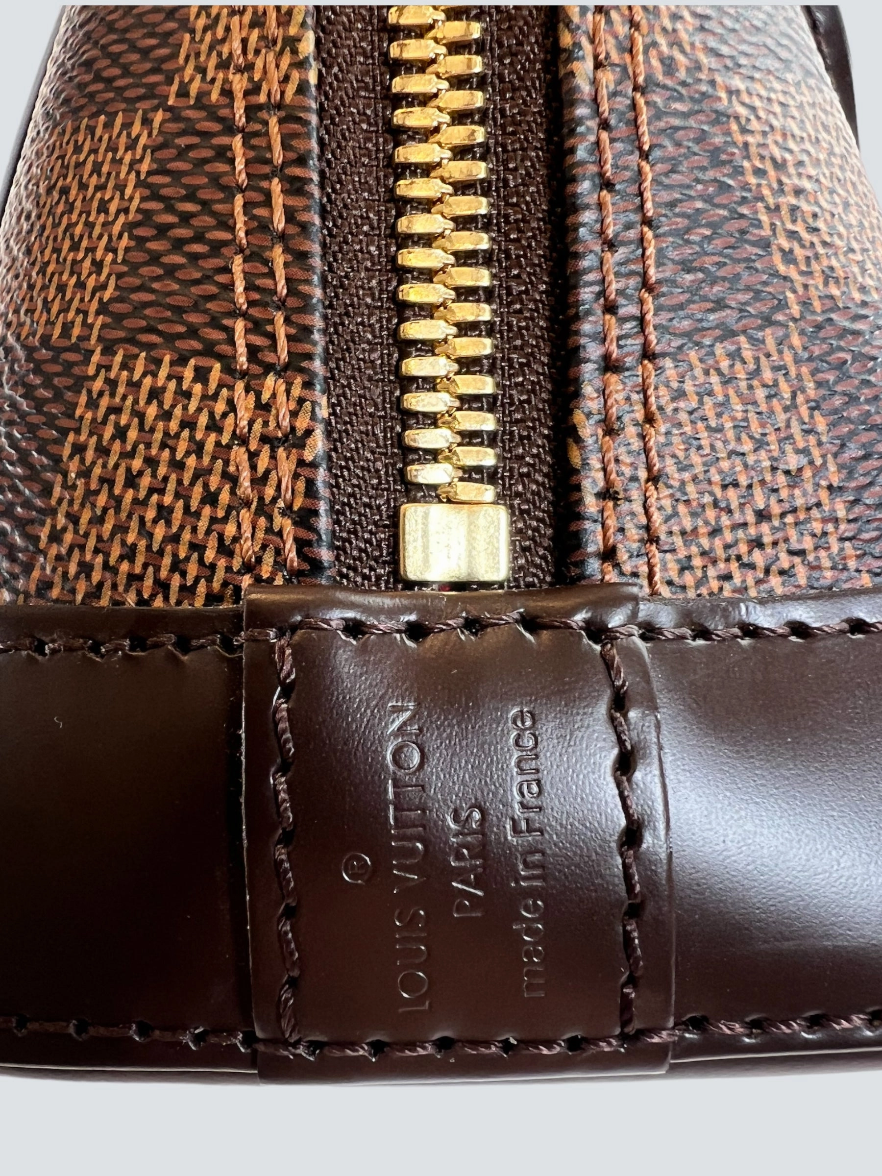 Louis Vuitton Damier Ebene Canvas Alma BB - Initialled LR