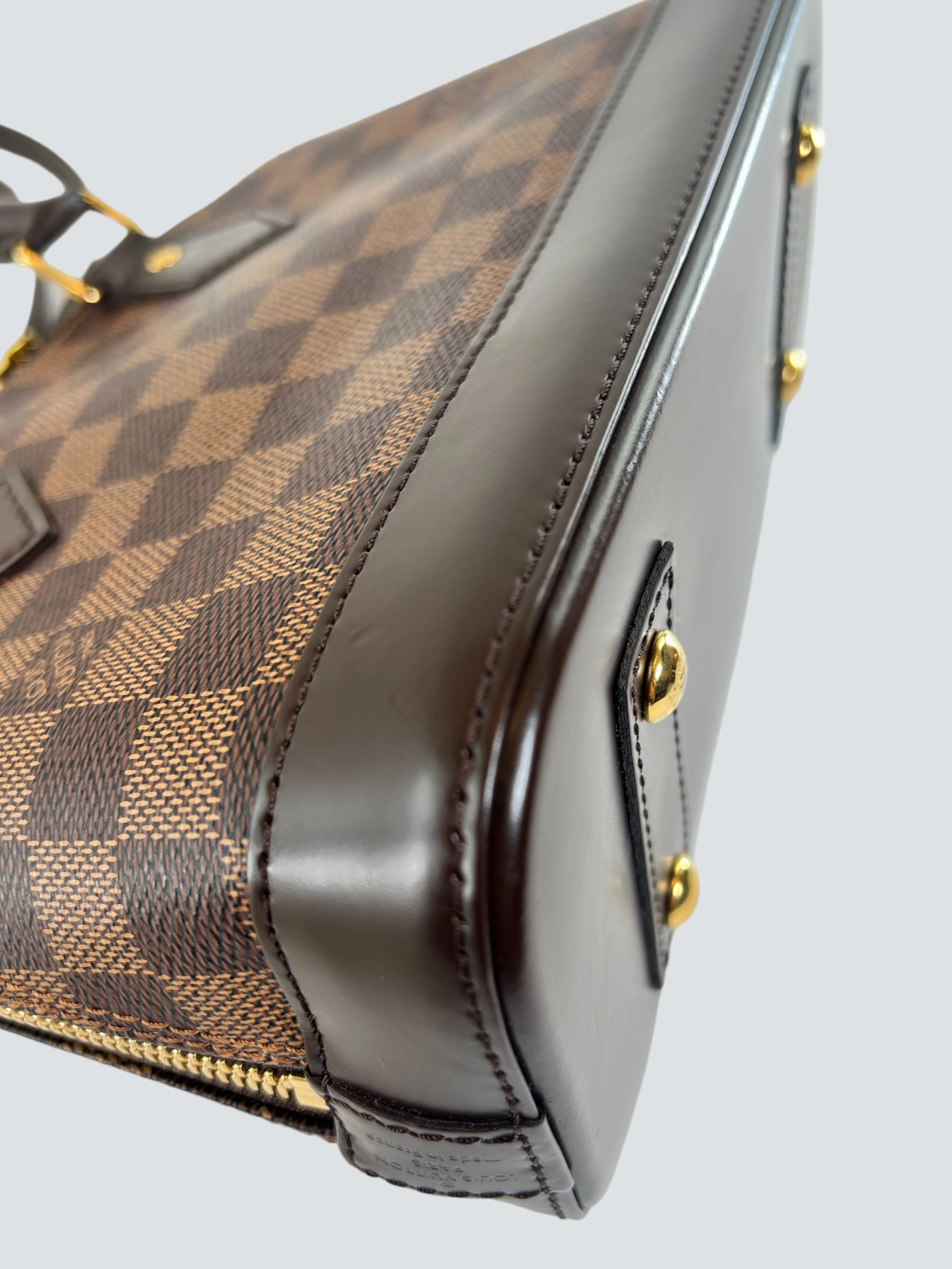 Louis Vuitton Damier Ebene Canvas Alma BB - Initialled LR