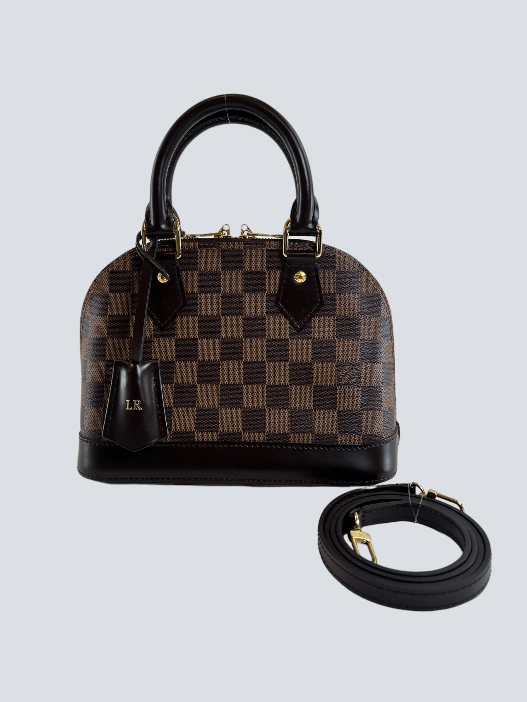 Louis Vuitton Damier Ebene Canvas Alma BB - Initialled LR
