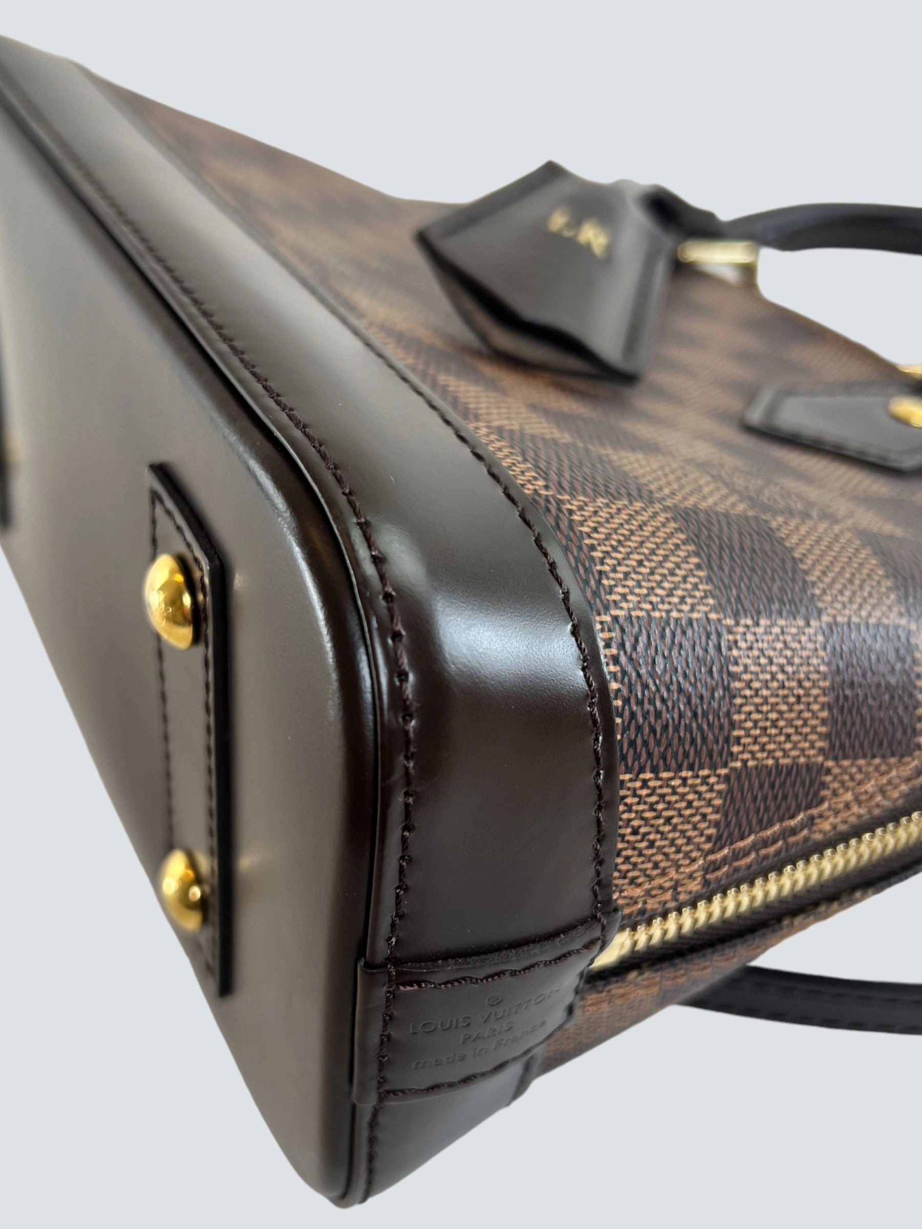 Louis Vuitton Damier Ebene Canvas Alma BB - Initialled LR