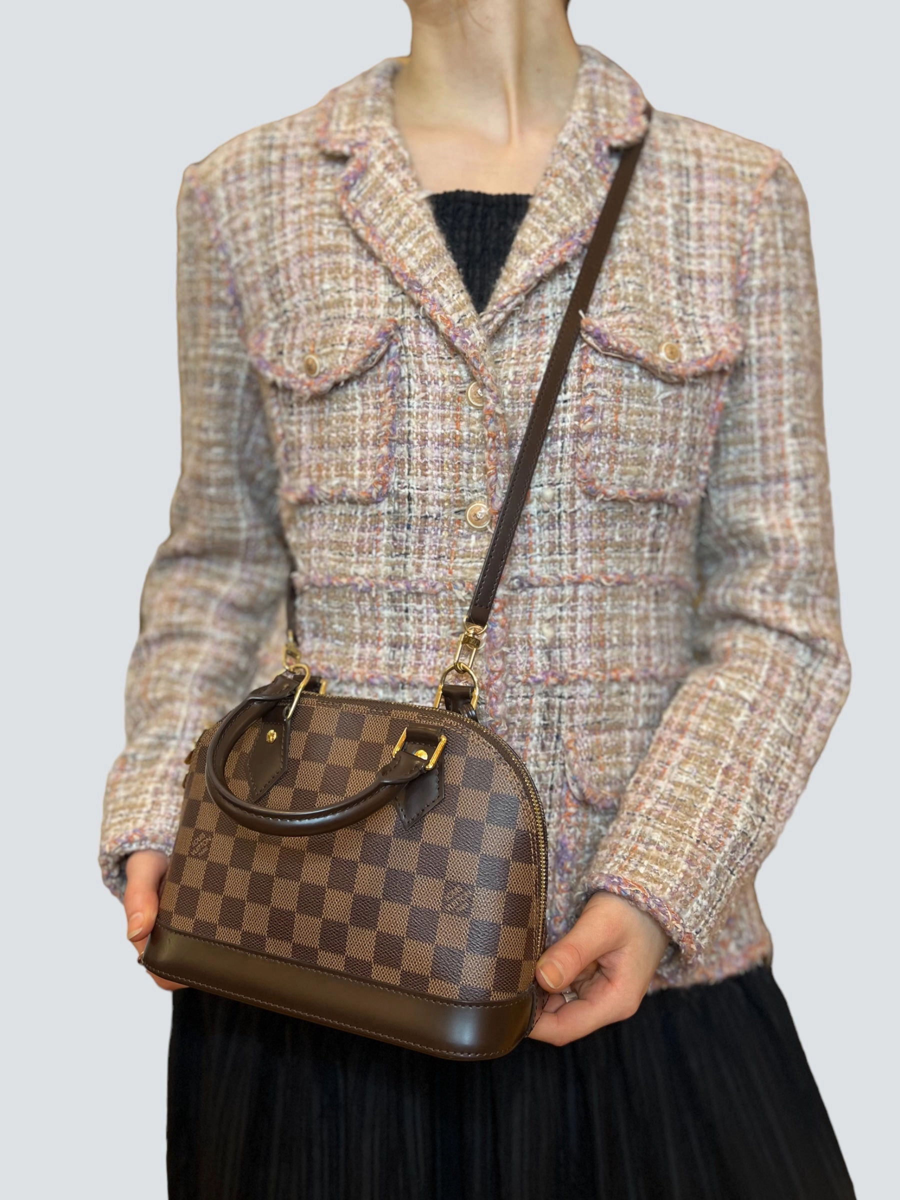 Louis Vuitton Damier Ebene Canvas Alma BB - Initialled LR
