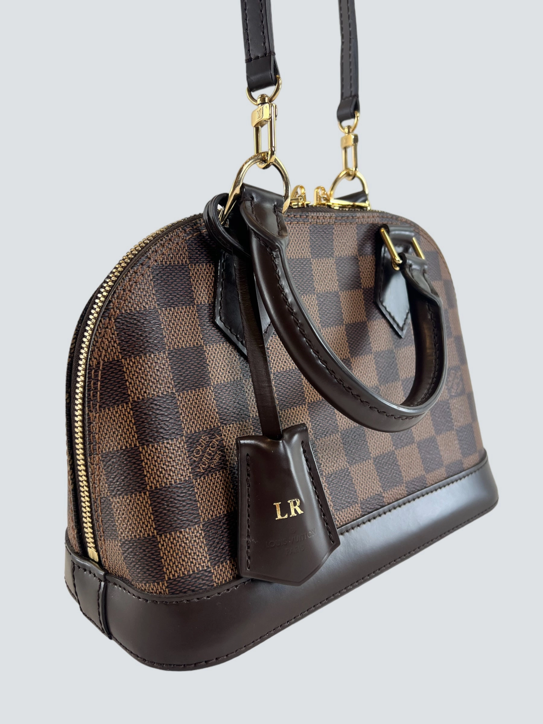 Louis Vuitton Damier Ebene Canvas Alma BB - Initialled LR
