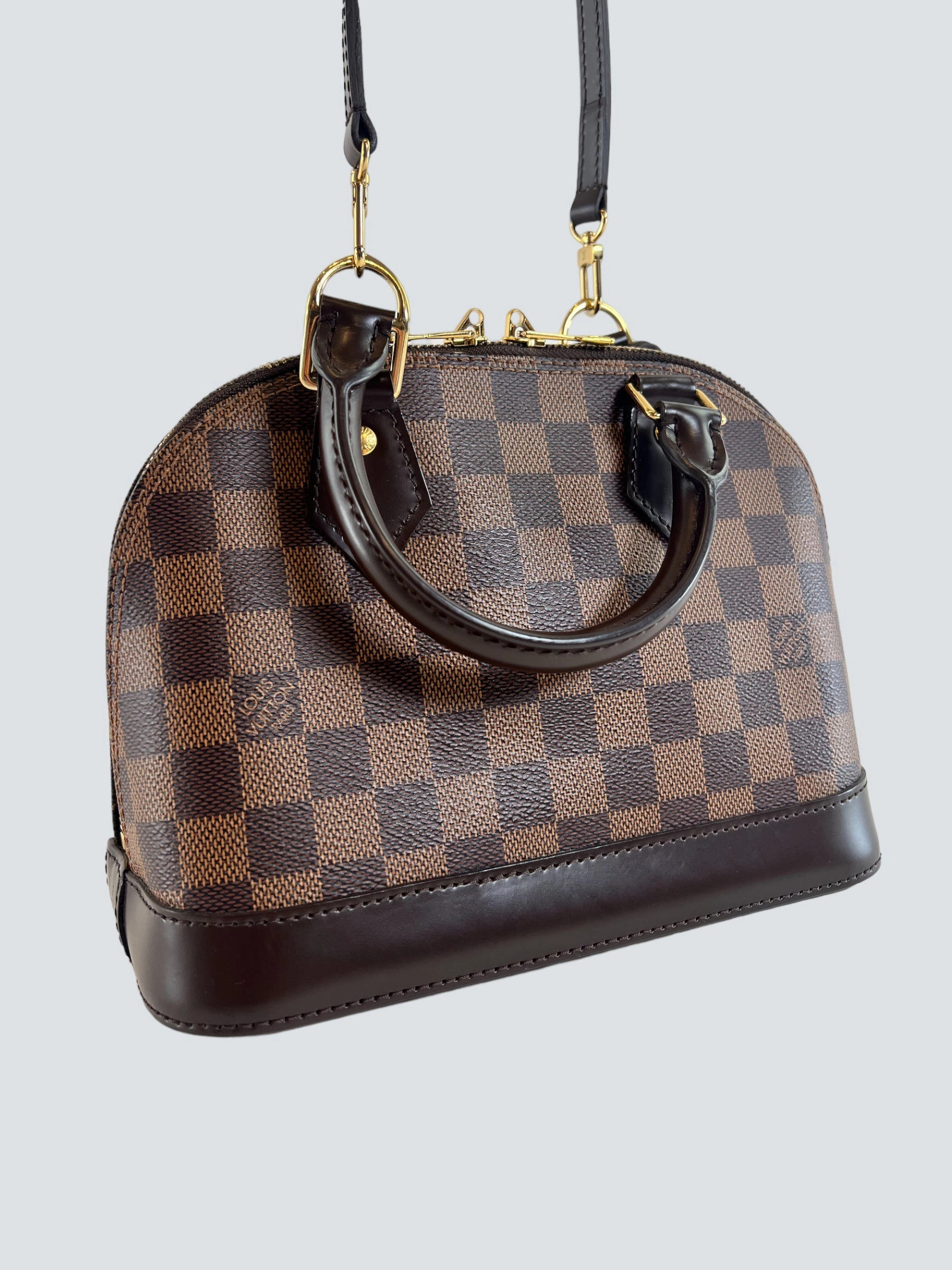Louis Vuitton Damier Ebene Canvas Alma BB - Initialled LR