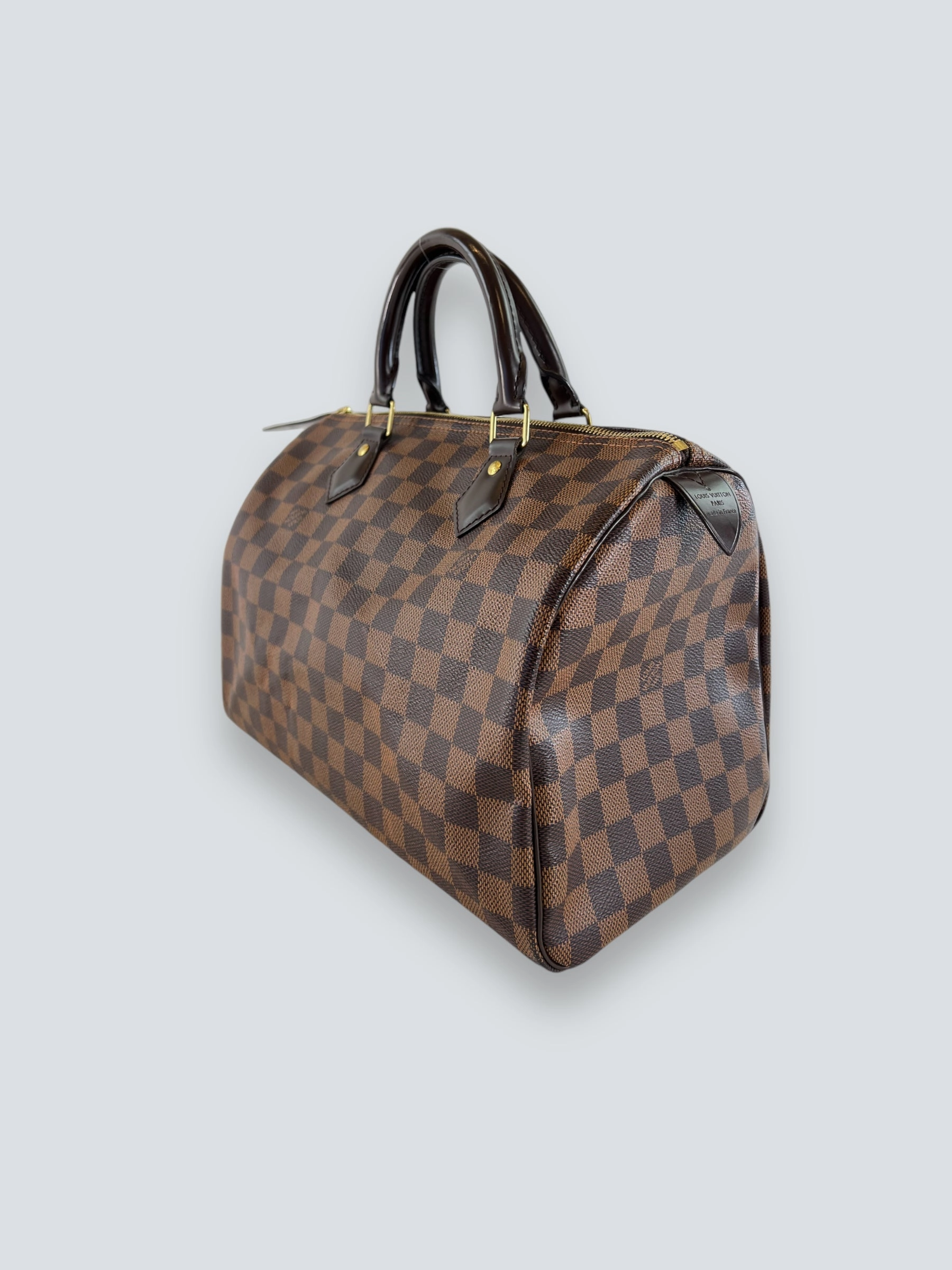 Louis Vuitton Damier Ebene Canvas & Leather Speedy 30