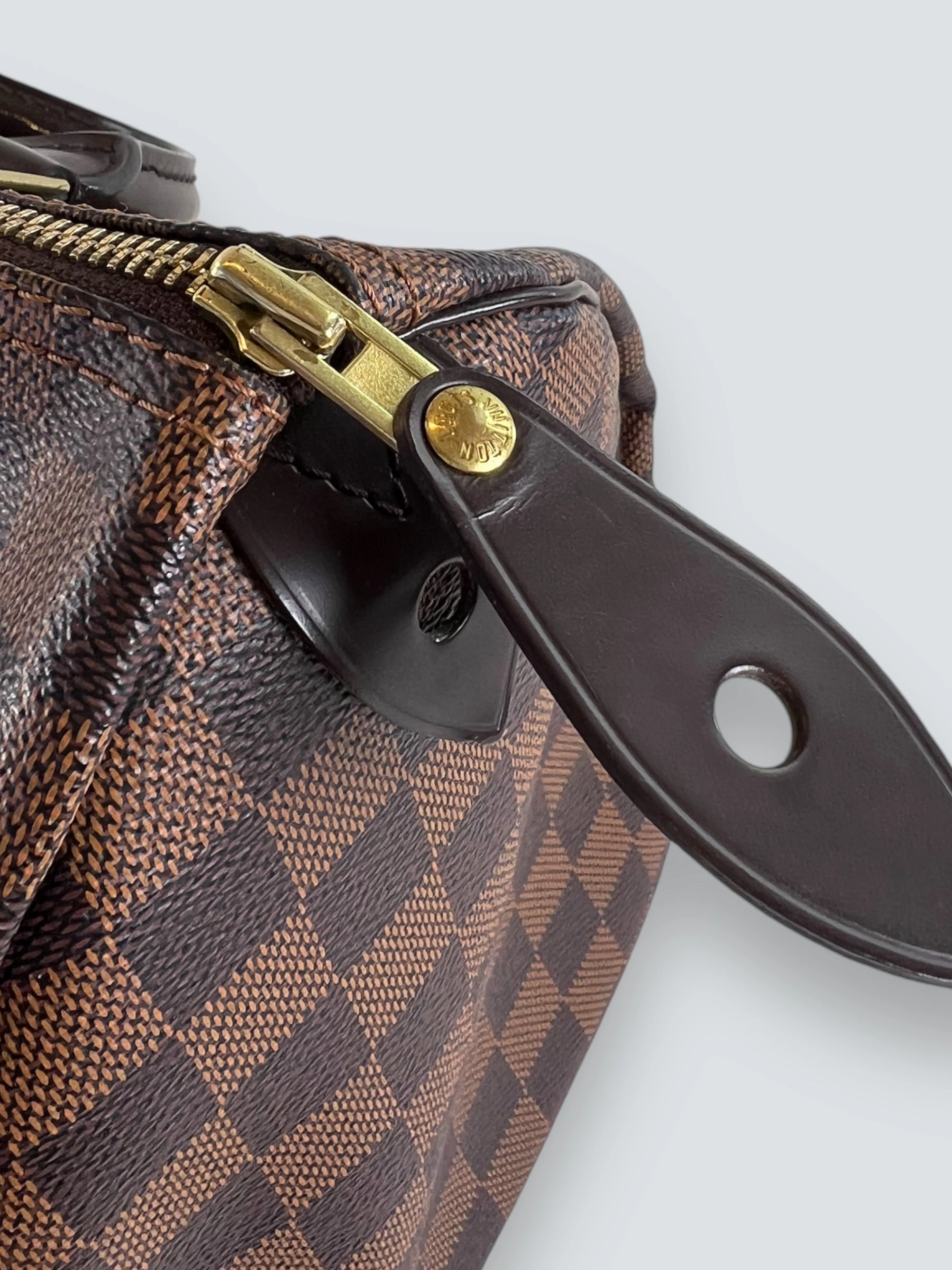 Louis Vuitton Damier Ebene Canvas & Leather Speedy 30