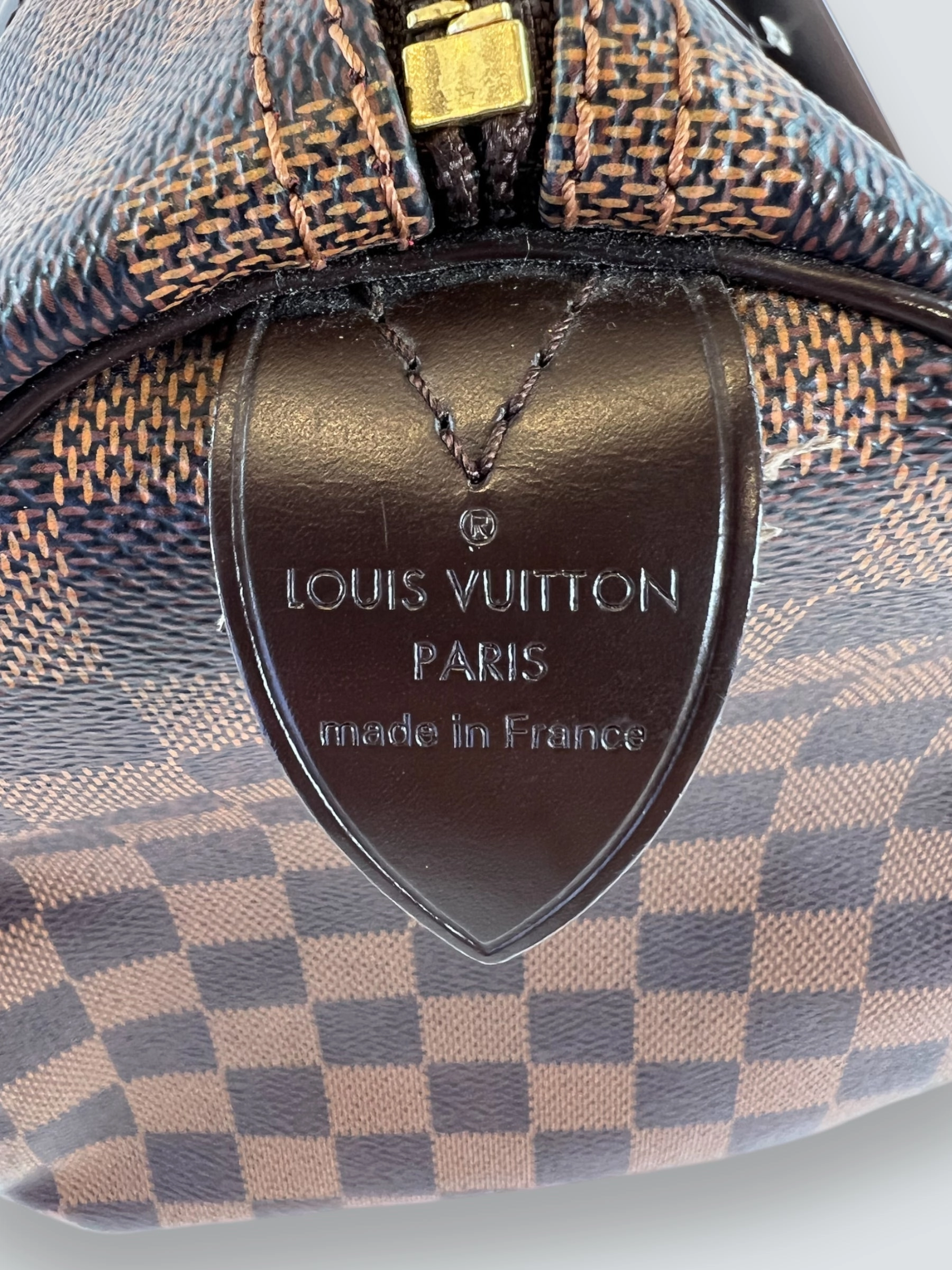 Louis Vuitton Damier Ebene Canvas & Leather Speedy 30