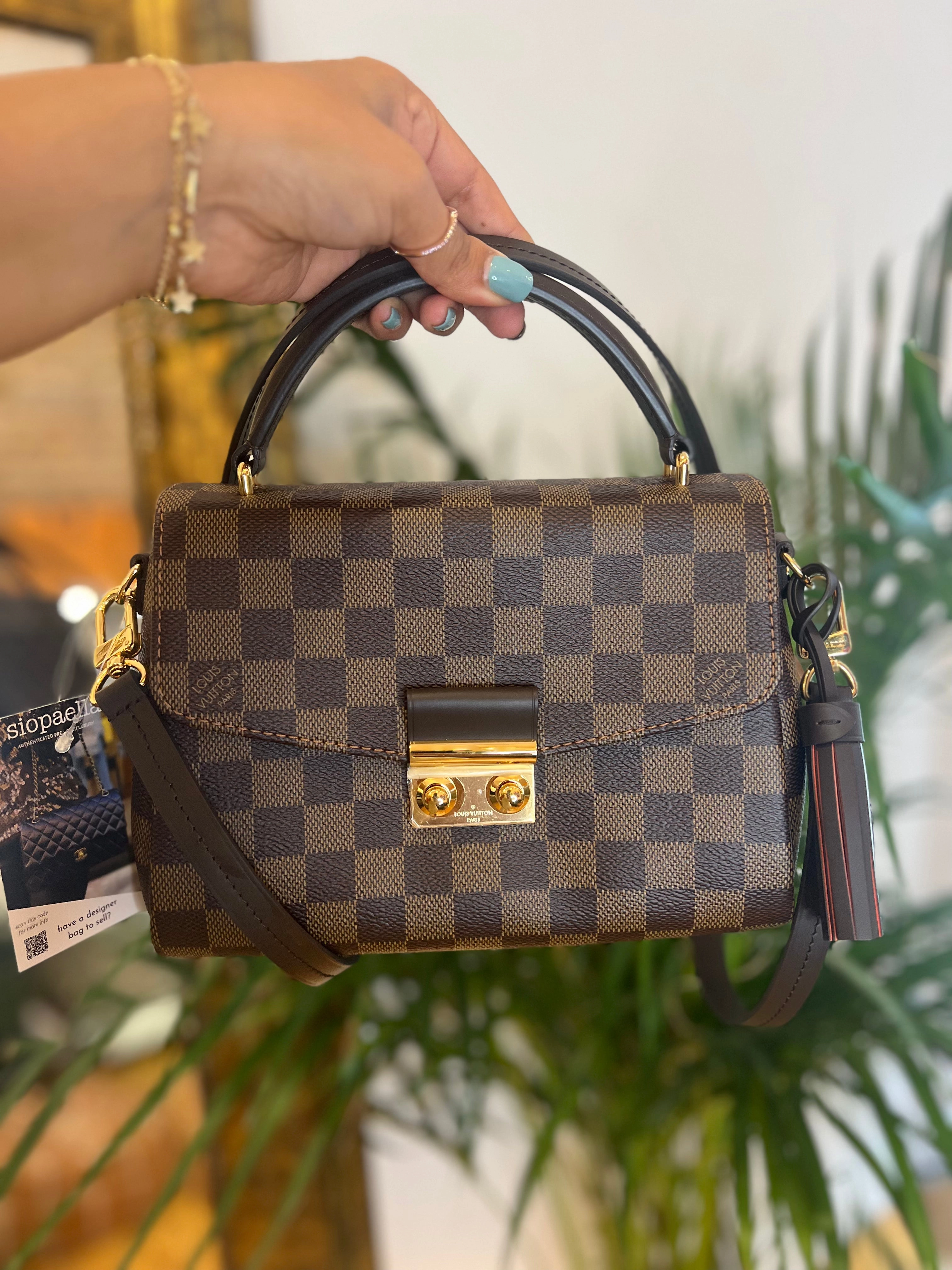 Louis Vuitton Damier Ebene Canvas Croisette Crossbody