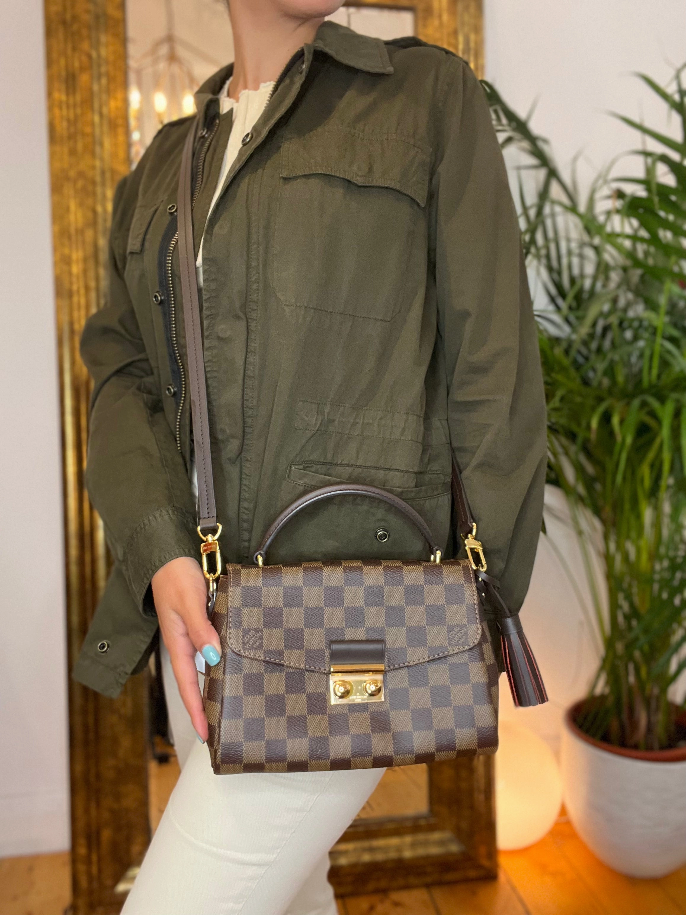 Louis Vuitton Damier Ebene Canvas Croisette Crossbody