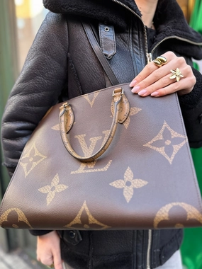 Louis Vuitton Monogram & Reverse Monogram Canvas Cabas OnTheGo MM