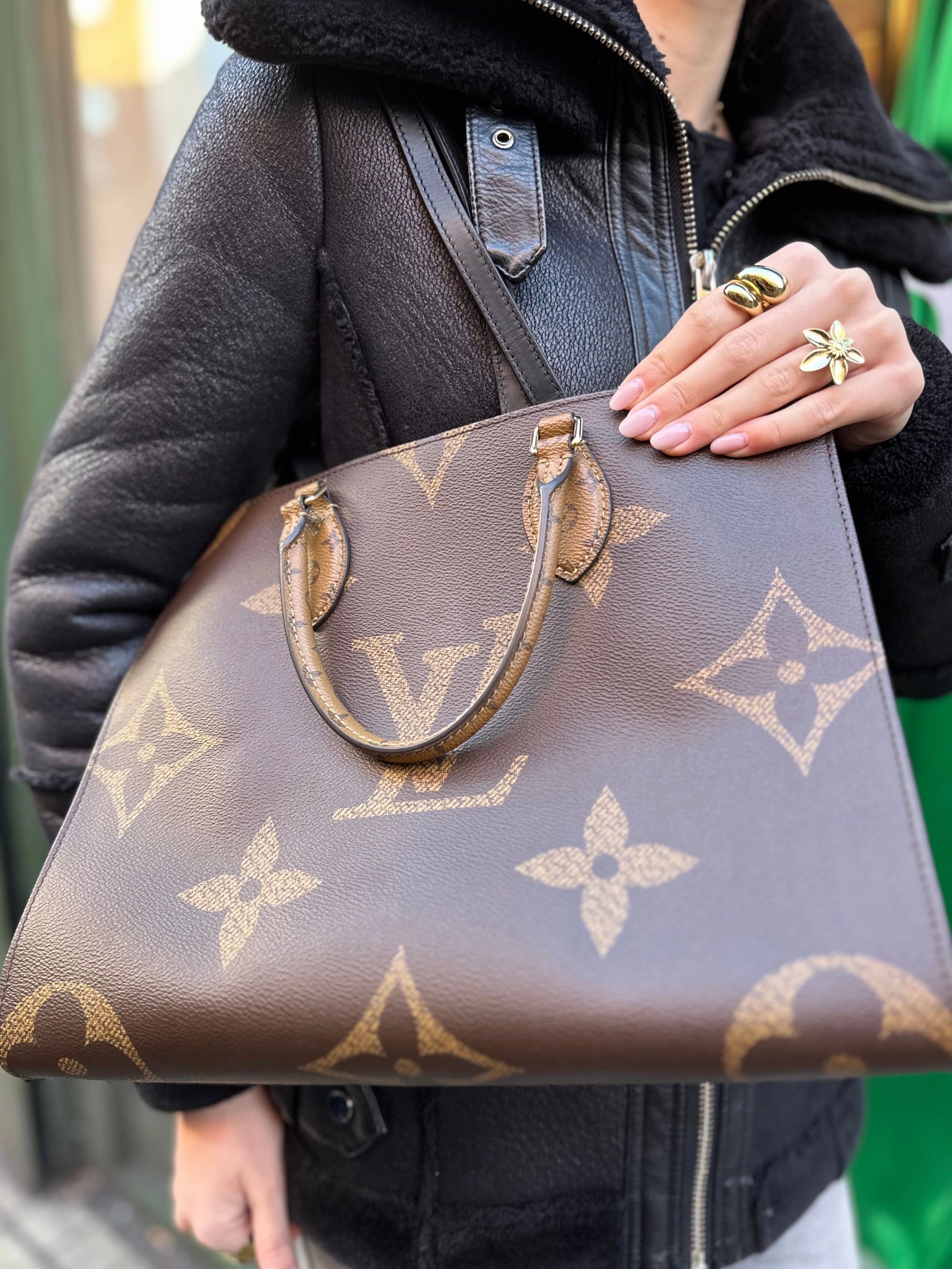 Louis Vuitton Monogram & Reverse Monogram Canvas Cabas OnTheGo MM