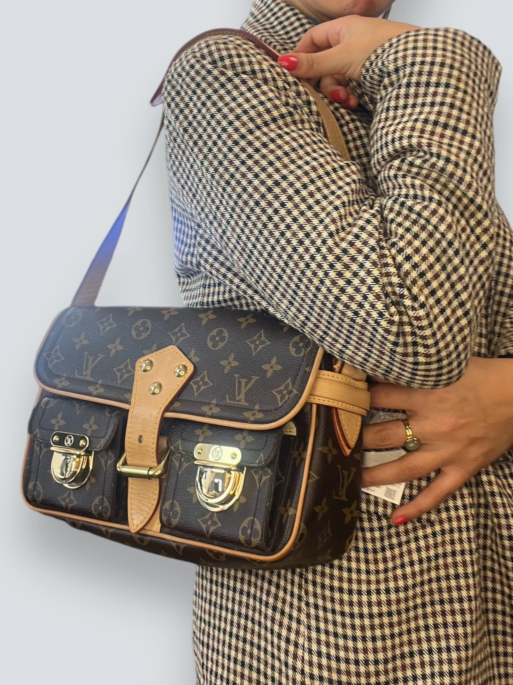 Louis Vuitton Monogram Canvas & Leather Hudson Shoulder Bag