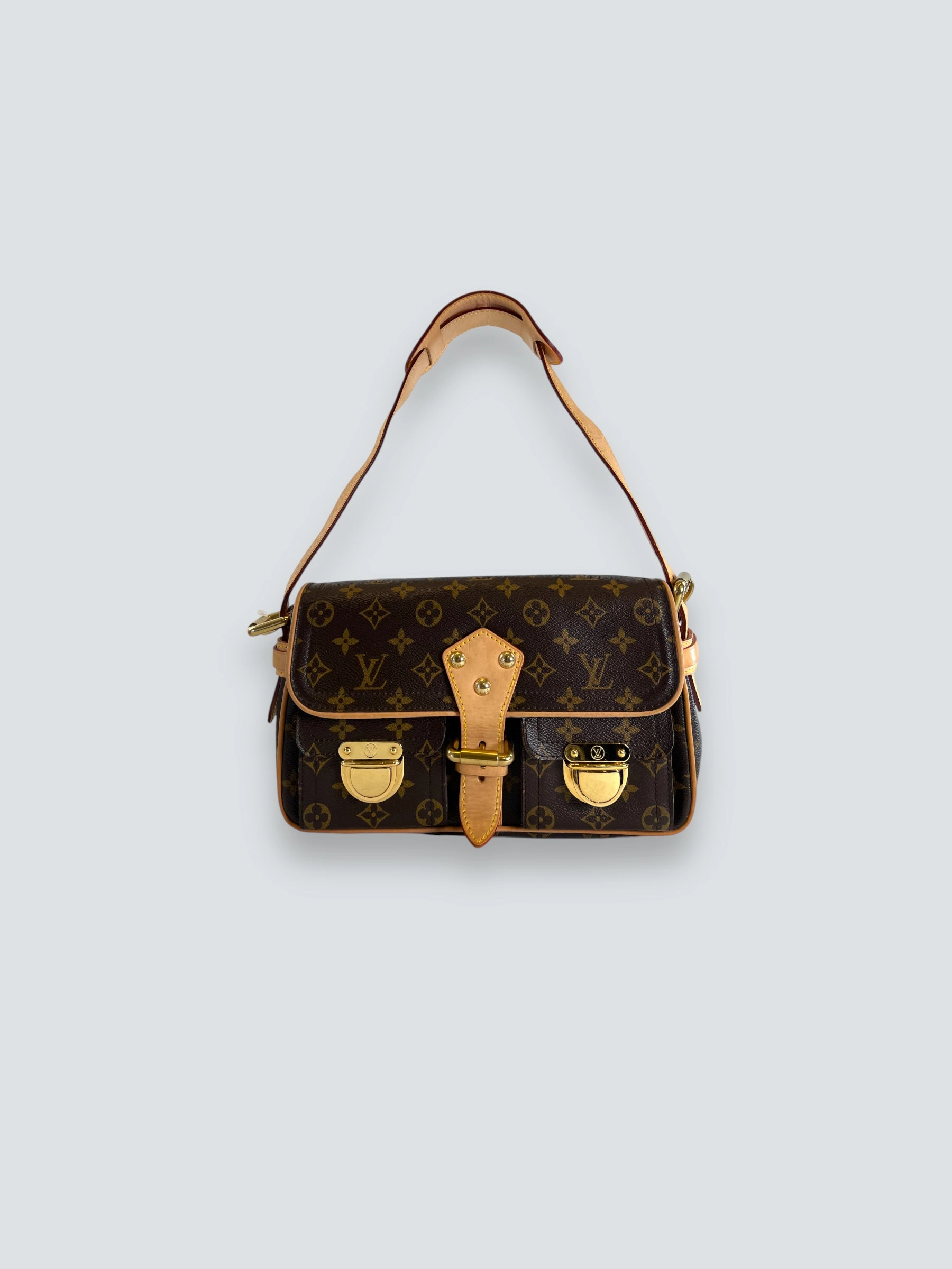 Louis Vuitton Monogram Canvas & Leather Hudson Shoulder Bag