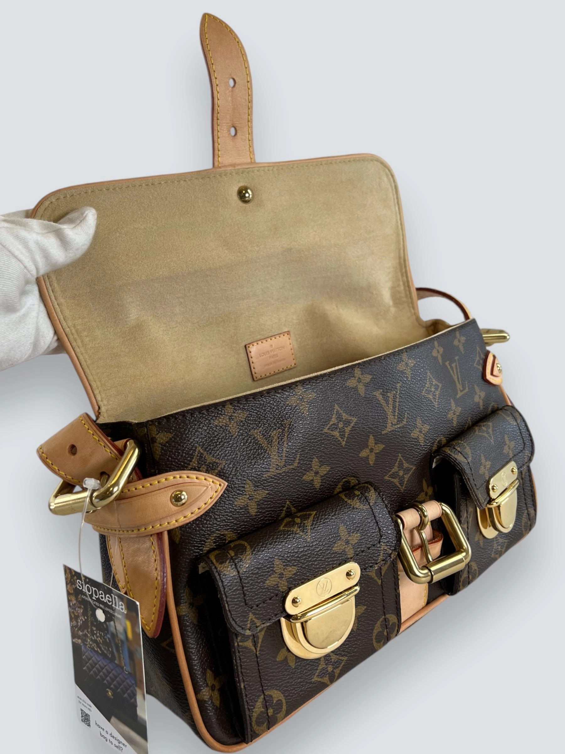 Louis Vuitton Monogram Canvas & Leather Hudson Shoulder Bag
