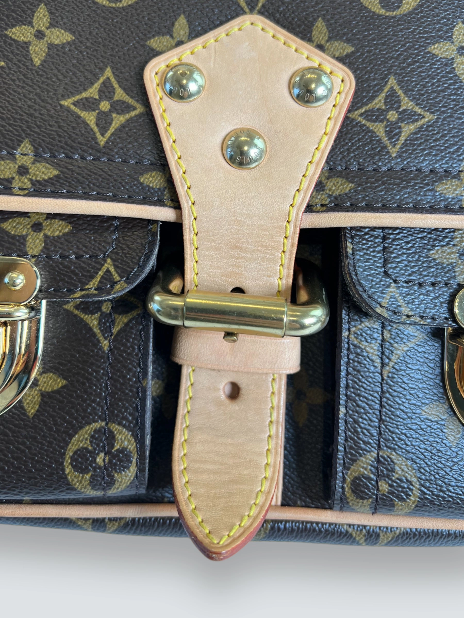 Louis Vuitton Monogram Canvas & Leather Hudson Shoulder Bag