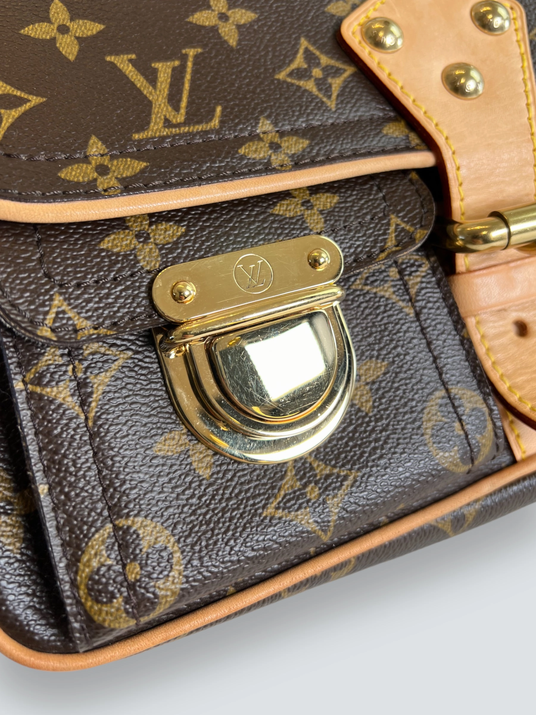 Louis Vuitton Monogram Canvas & Leather Hudson Shoulder Bag