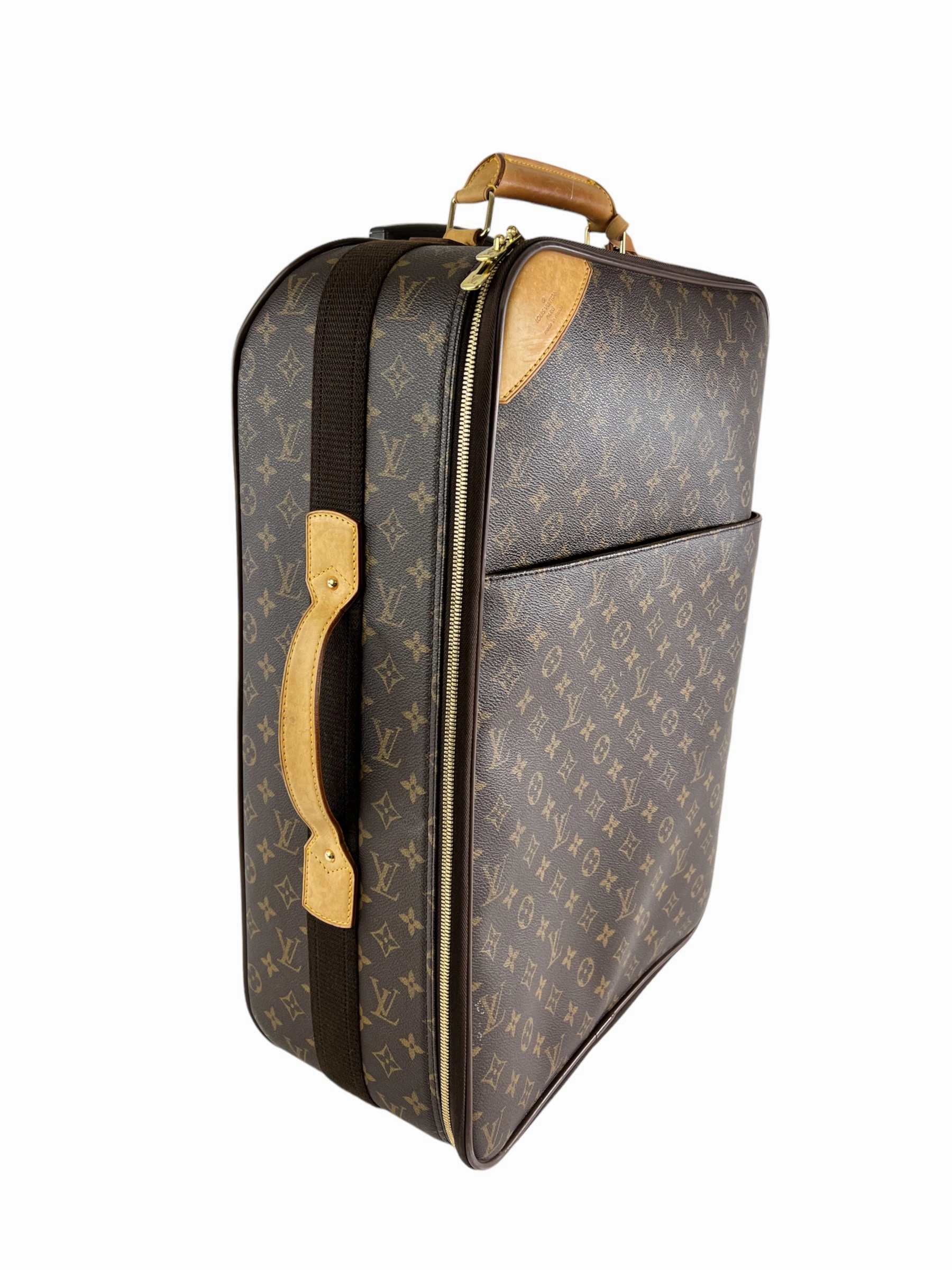Louis Vuitton Monogram Canvas & Leather Pegase 55 Suitcase