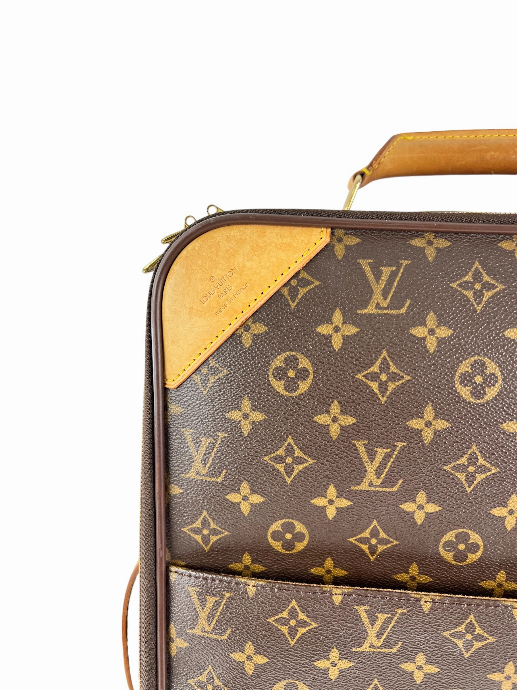 Louis Vuitton Monogram Canvas & Leather Pegase 55 Suitcase