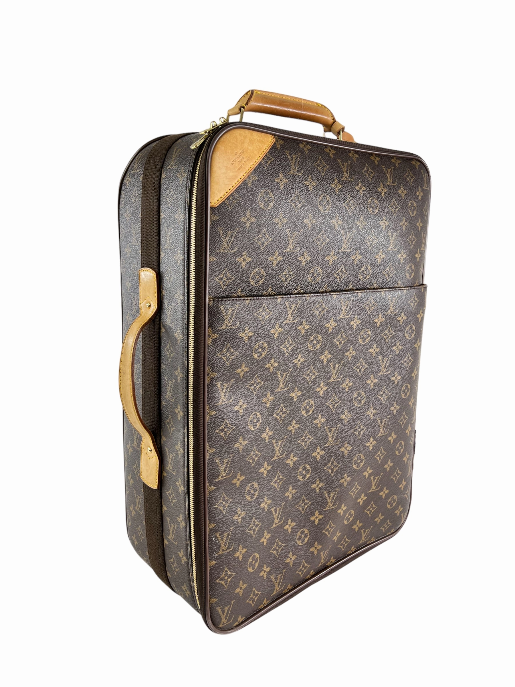 Louis Vuitton Monogram Canvas & Leather Pegase 55 Suitcase