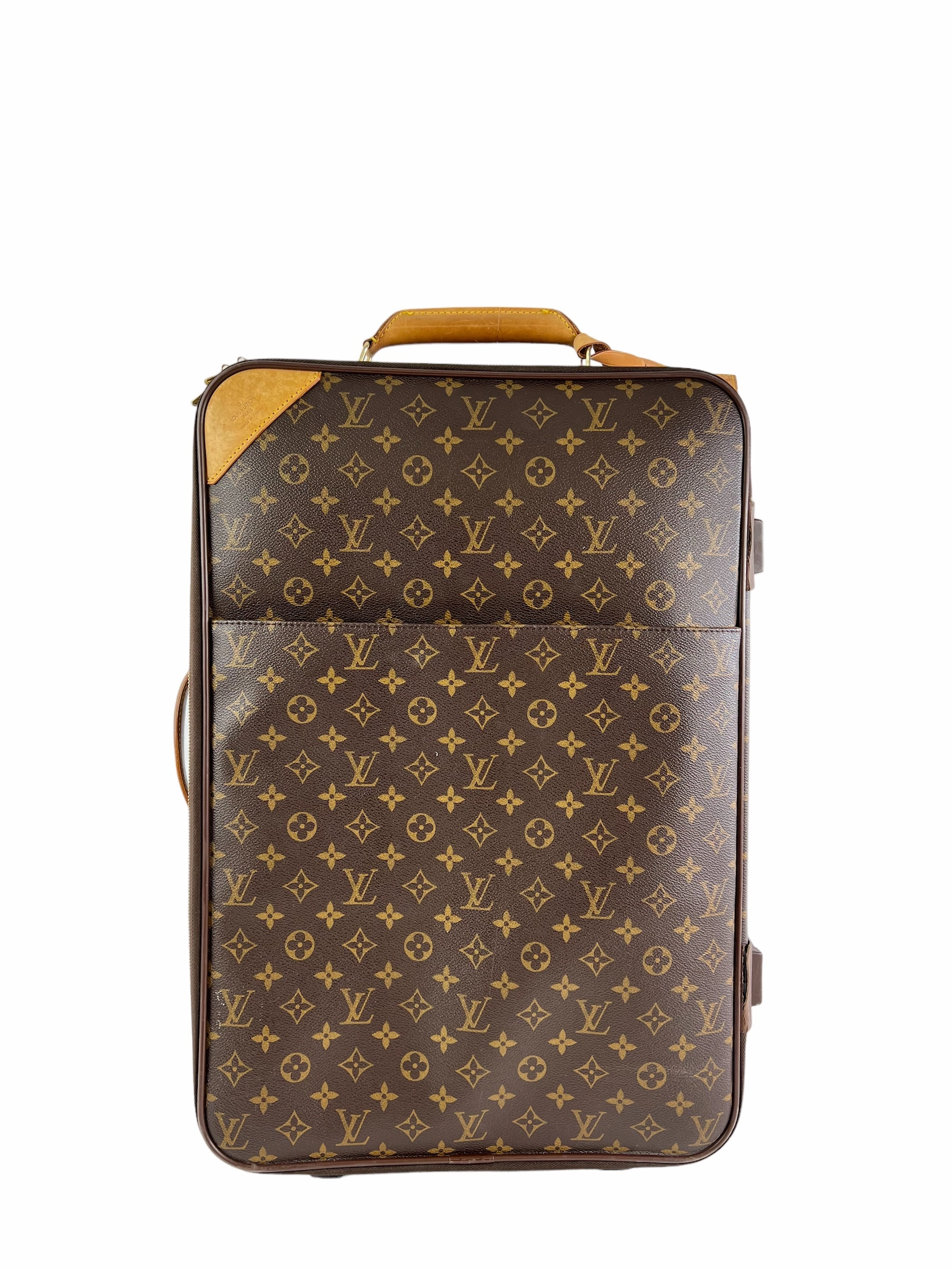 Louis Vuitton Monogram Canvas & Leather Pegase 55 Suitcase