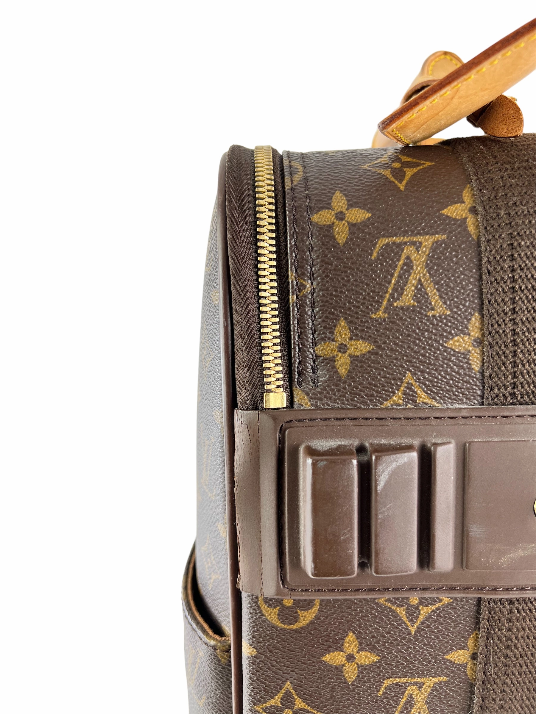 Louis Vuitton Monogram Canvas & Leather Pegase 55 Suitcase